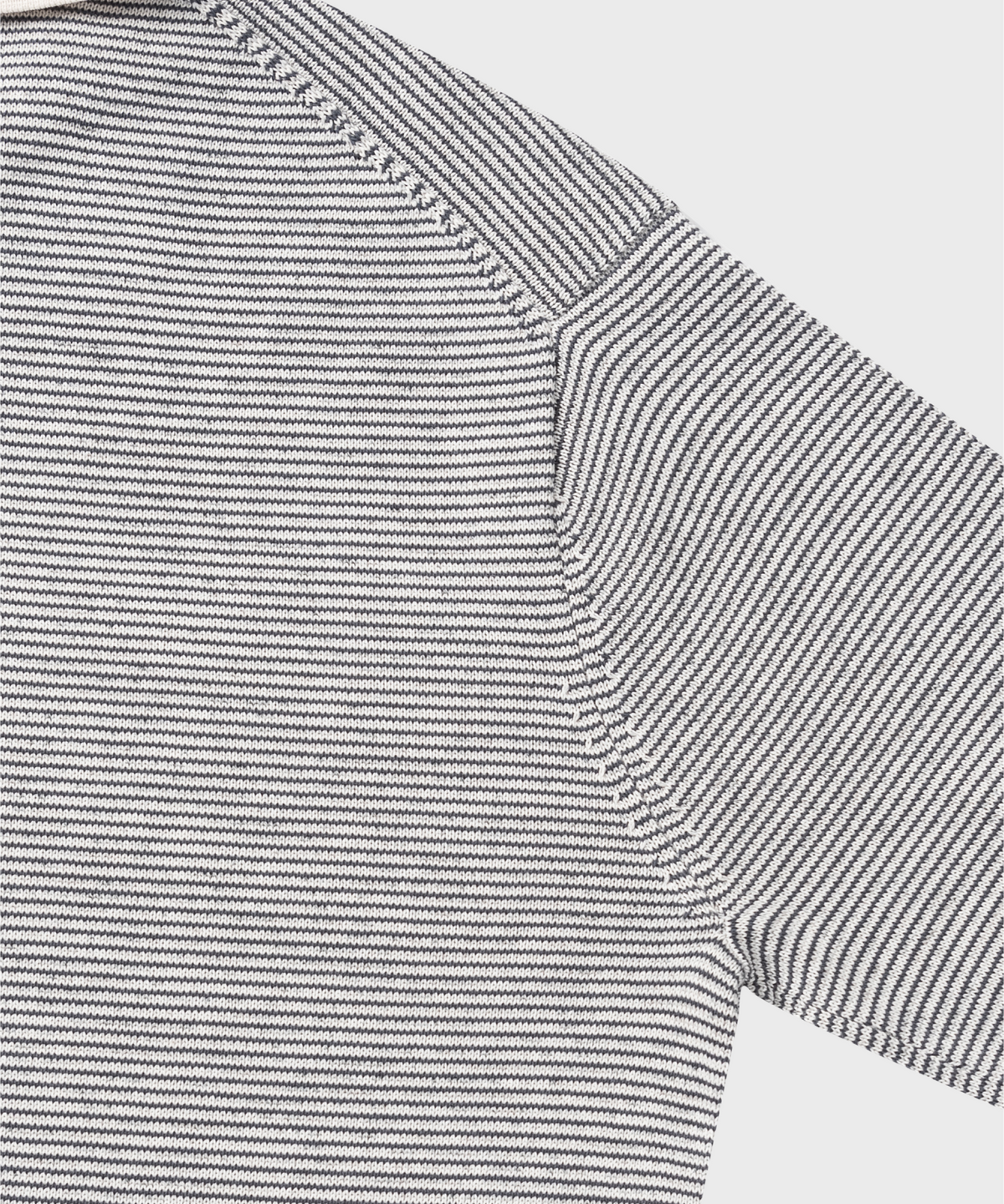 넌블랭크(NONBLANK) 스트라이프 칼라 HS 니트_MELANGE GREY