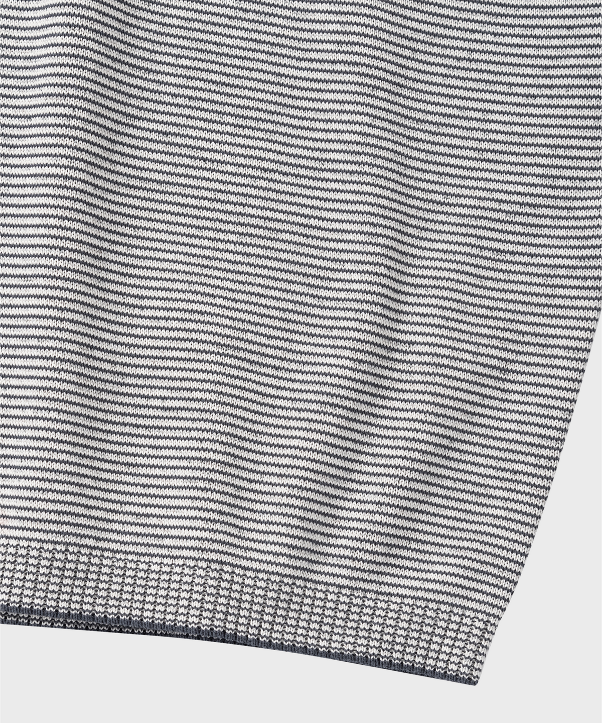 넌블랭크(NONBLANK) 스트라이프 칼라 HS 니트_MELANGE GREY