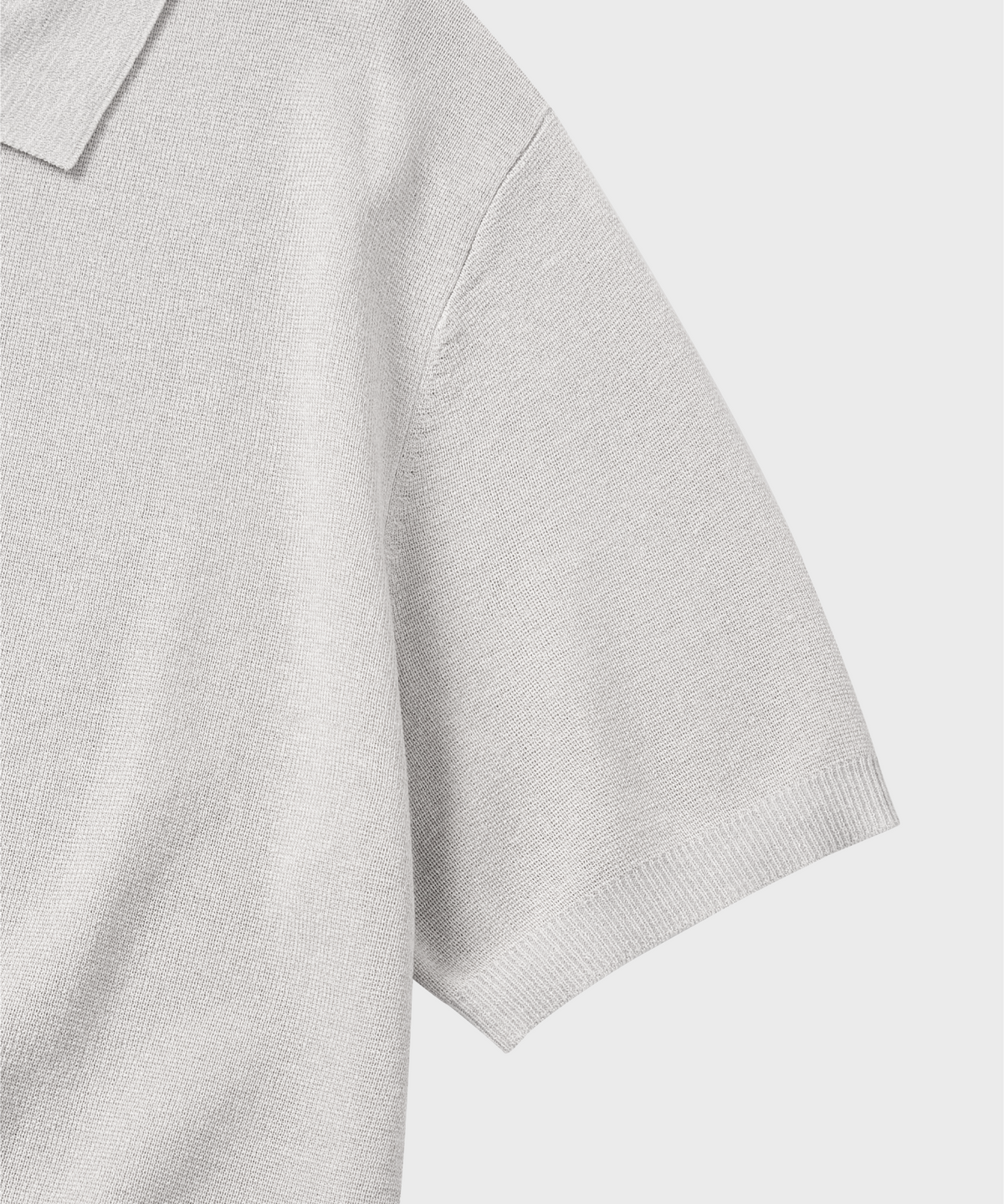 넌블랭크(NONBLANK) 린넨 쿨터치 칼라 니트_LIGHT GREY