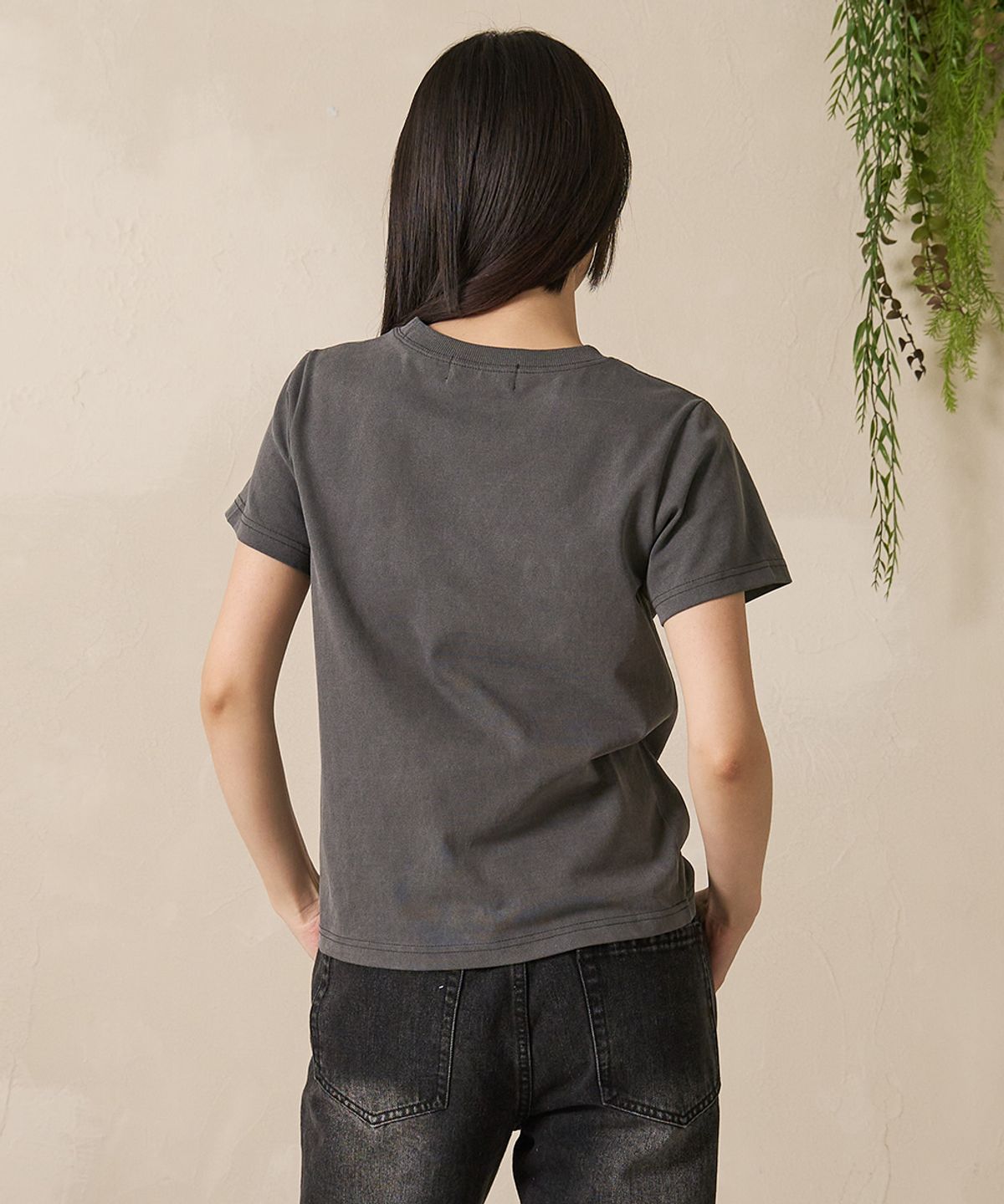 에프디알(FDR) Stitch_Planet Overfit Short Sleeve  Vintage Charcoal