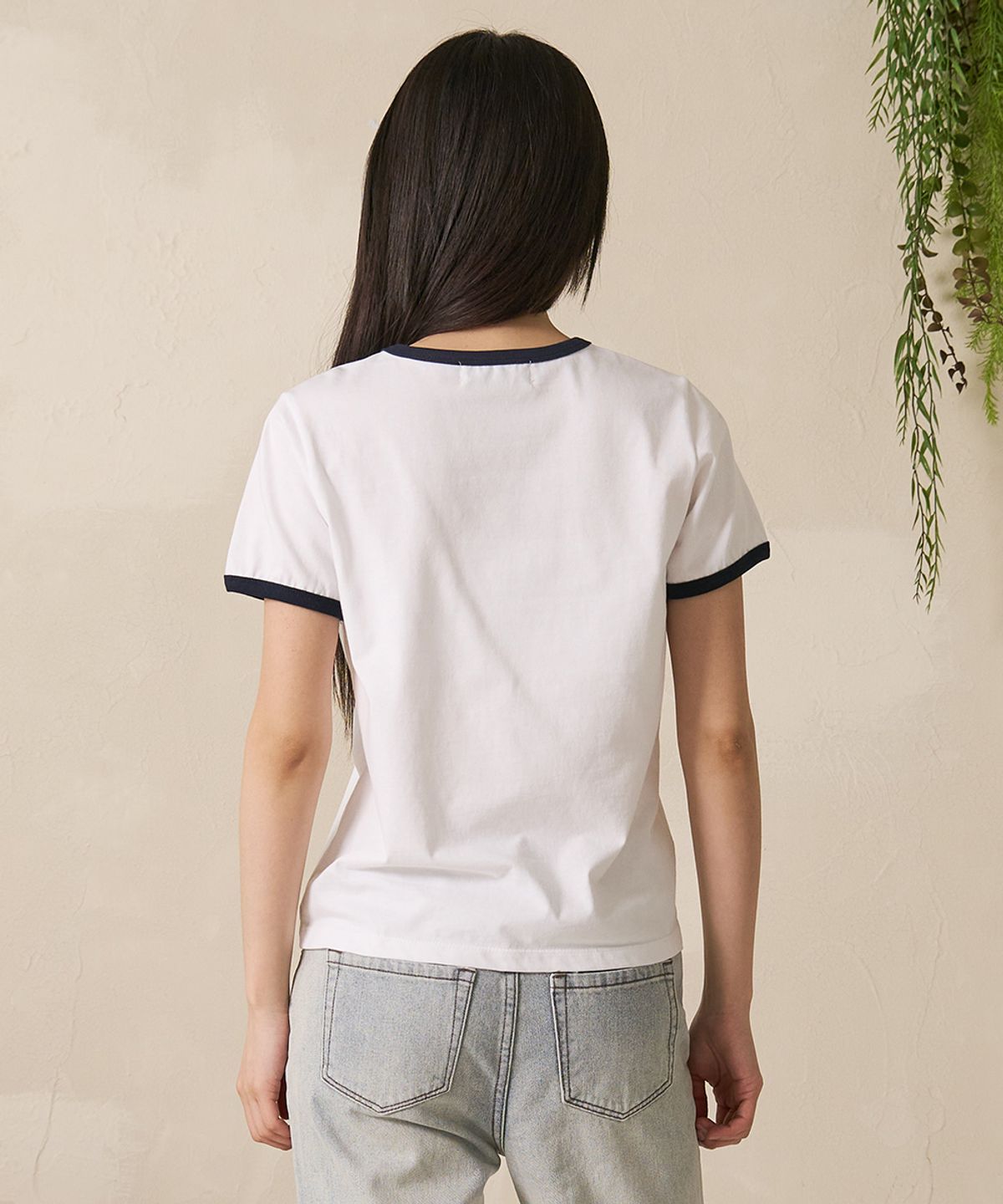 에프디알(FDR) Stitch_Sunny Donut Ringer Tee White