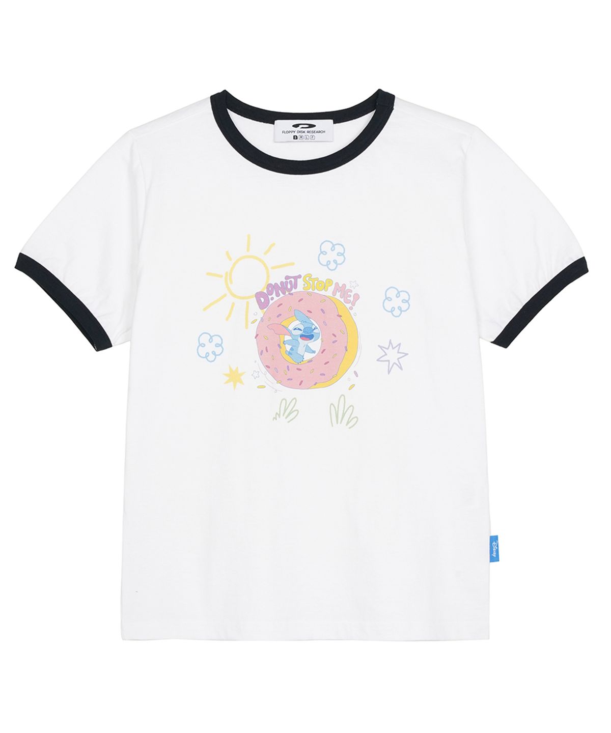 에프디알(FDR) Stitch_Sunny Donut Ringer Tee White