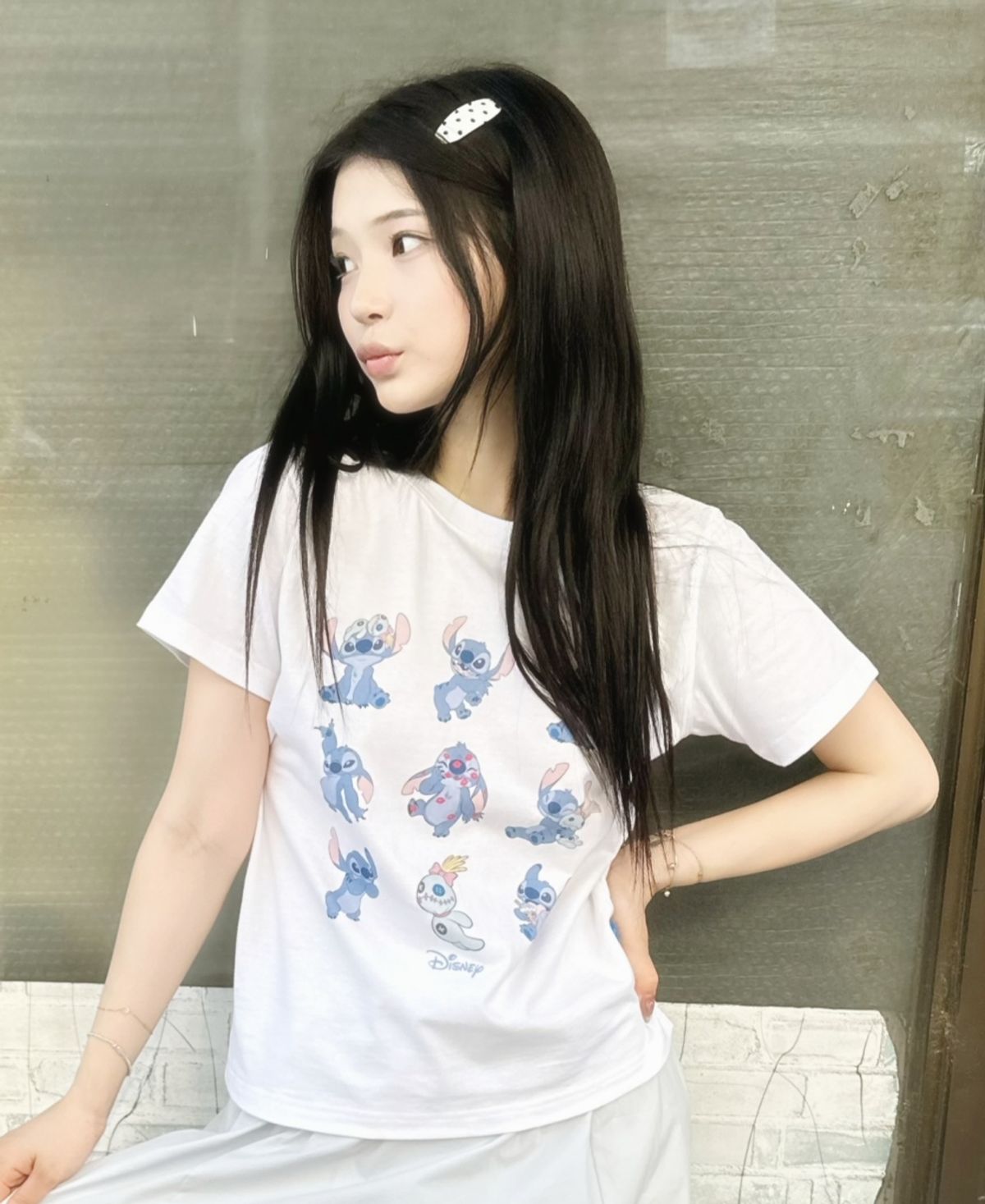 에프디알(FDR) Stitch_Sunny Donut Ringer Tee White