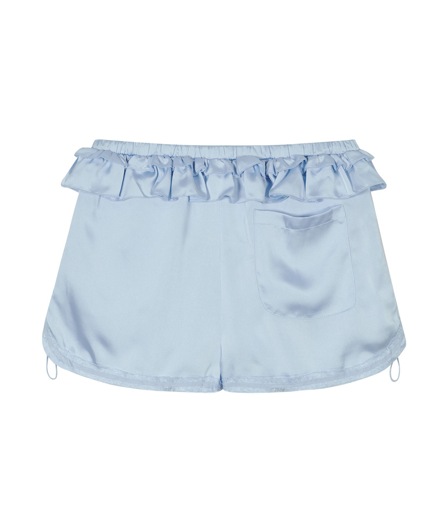 MUSINSA | TYPESERVICE Shiny Ruffled Shorts [Sky Blue]
