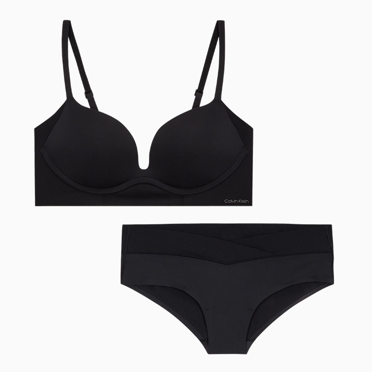 캘빈클라인 언더웨어(CALVIN KLEIN UNDERWEAR) 여성 인비져블 AF 푸쉬업 플런지 브라 세트 (2 Color)