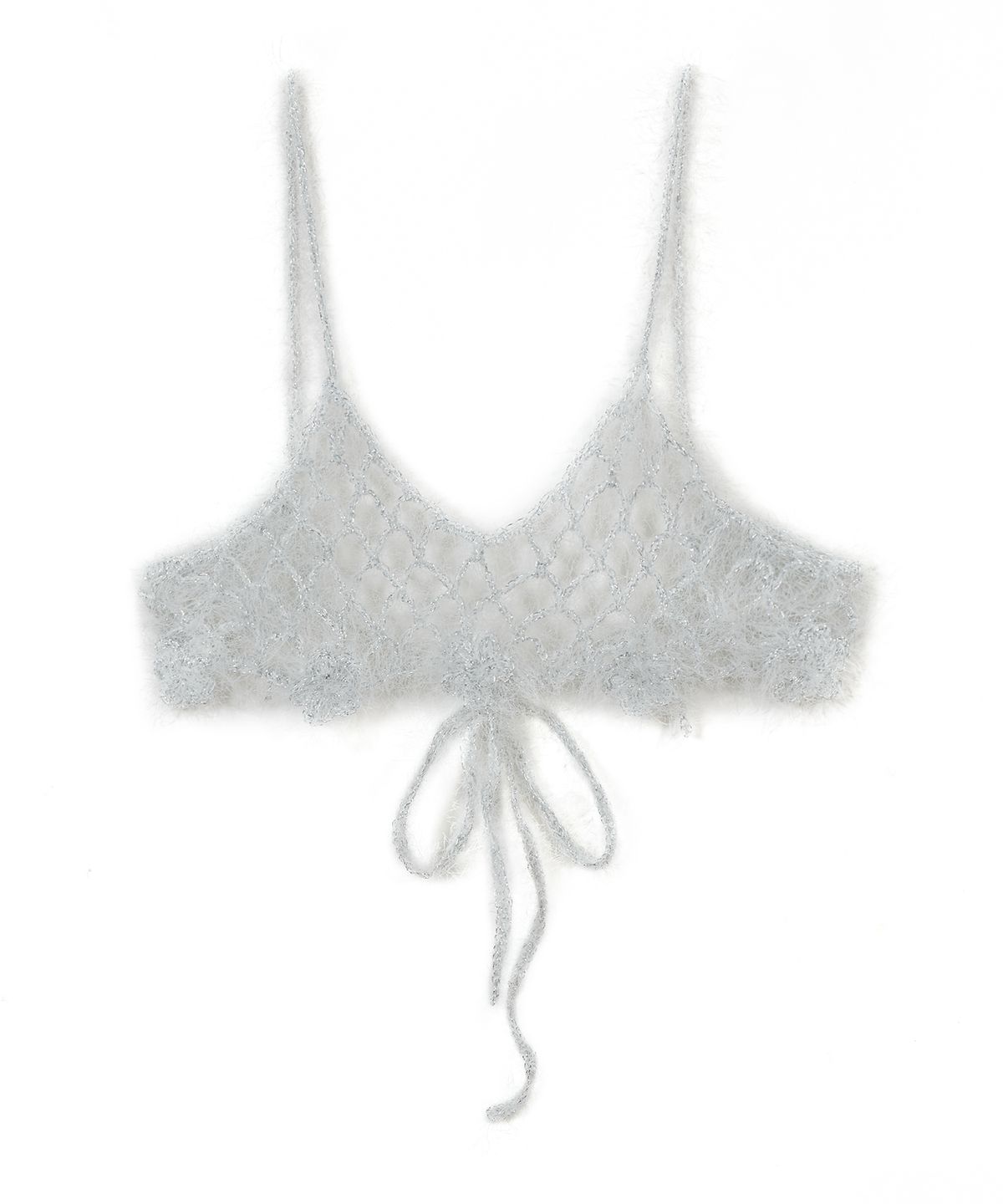 타입서비스(TYPESERVICE) Glittered Knitted Sleeveless Top [Gray]