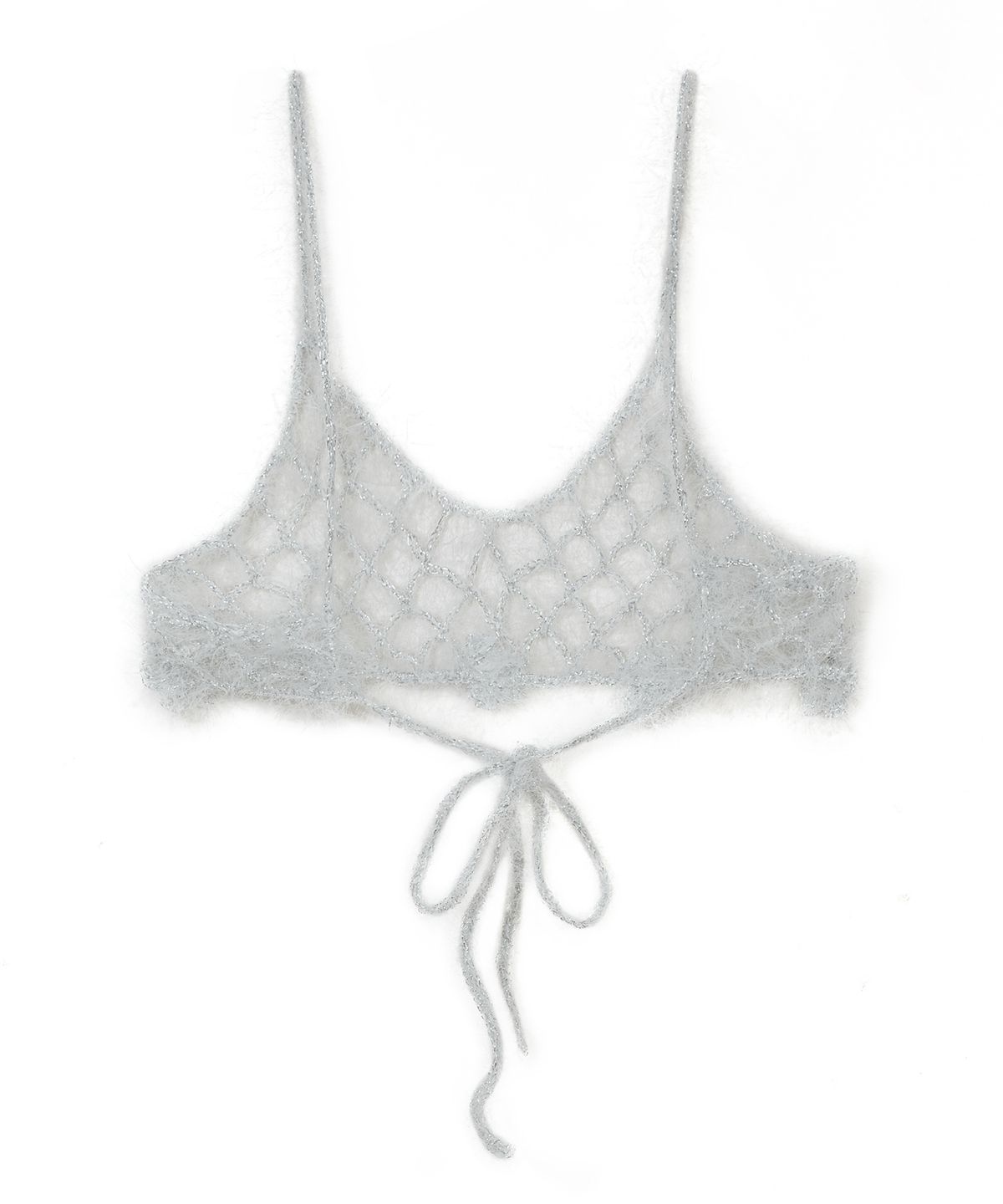 타입서비스(TYPESERVICE) Glittered Knitted Sleeveless Top [Gray]