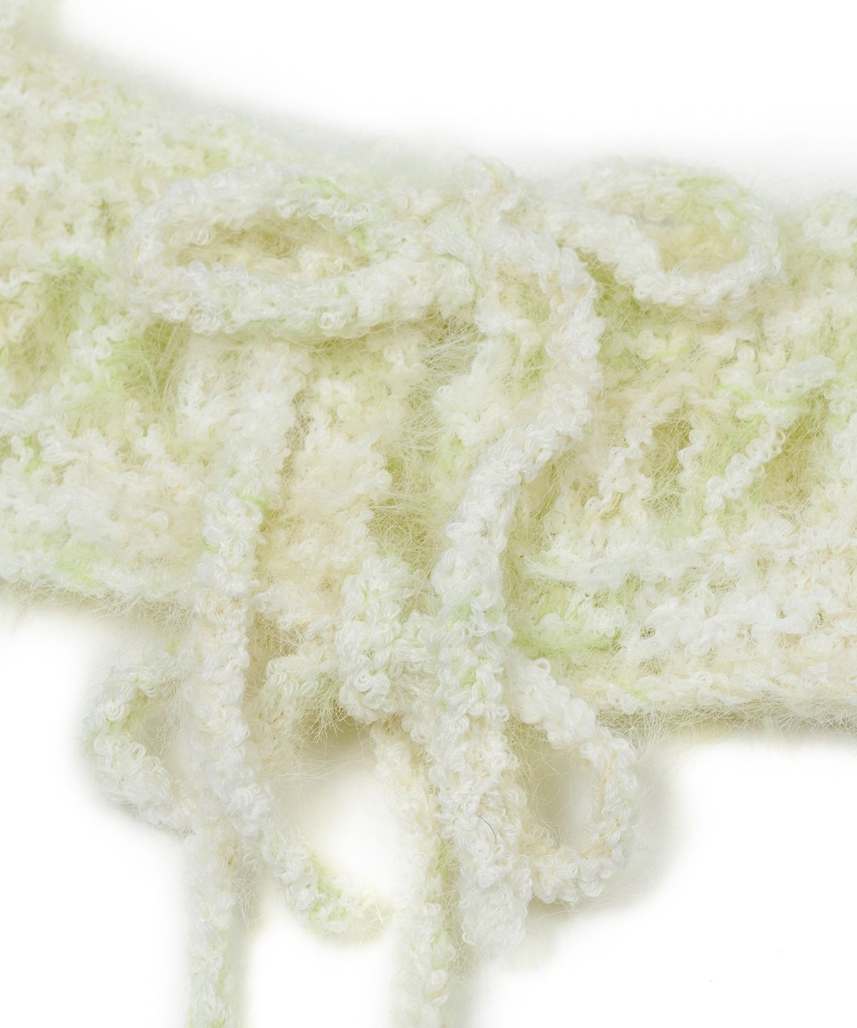 타입서비스(TYPESERVICE) Fuzzy Knitted Sleeveless Top [Light Green]