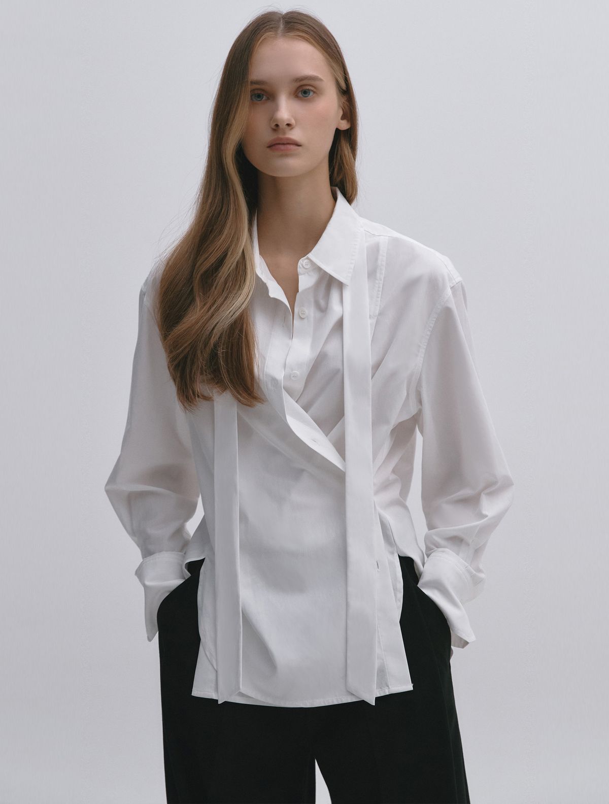 그레이데시온(GRAYDATION) Tie Wrap Shirt OFF WHITE