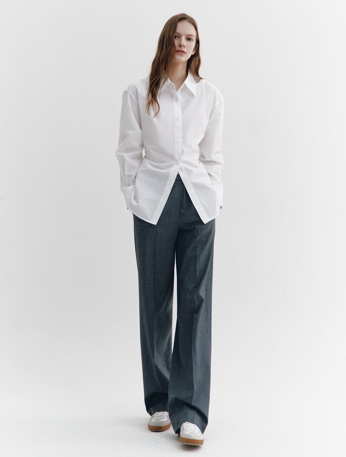 그레이데시온(GRAYDATION) Back muliti tightening Shirts OFF WHITE