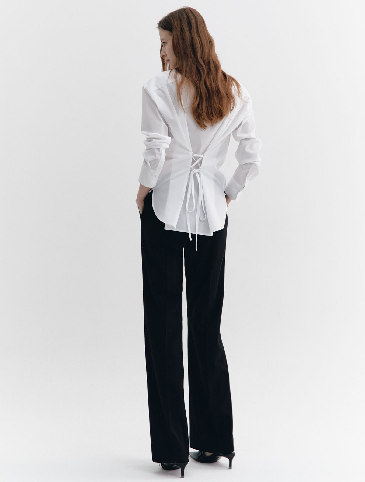 그레이데시온(GRAYDATION) Back String tightening Shirts OFF WHITE