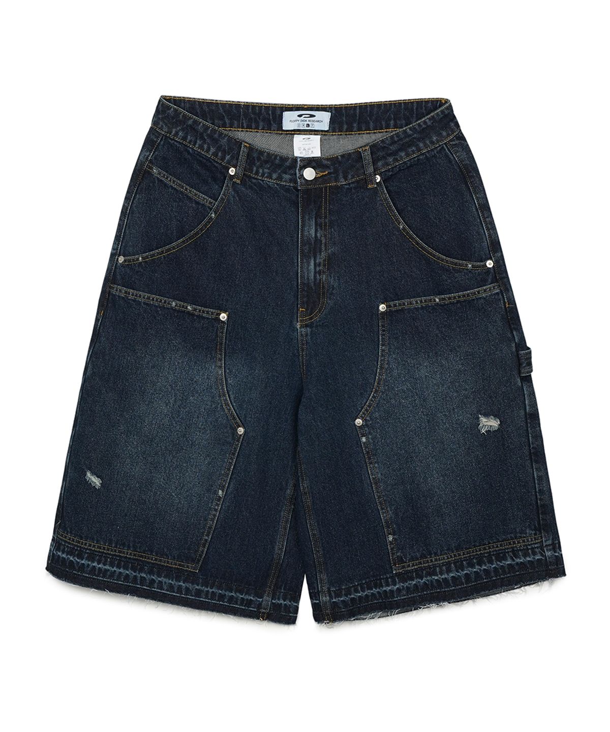 에프디알(FDR) Garment Wash Double Knee Bermuda Pants Black