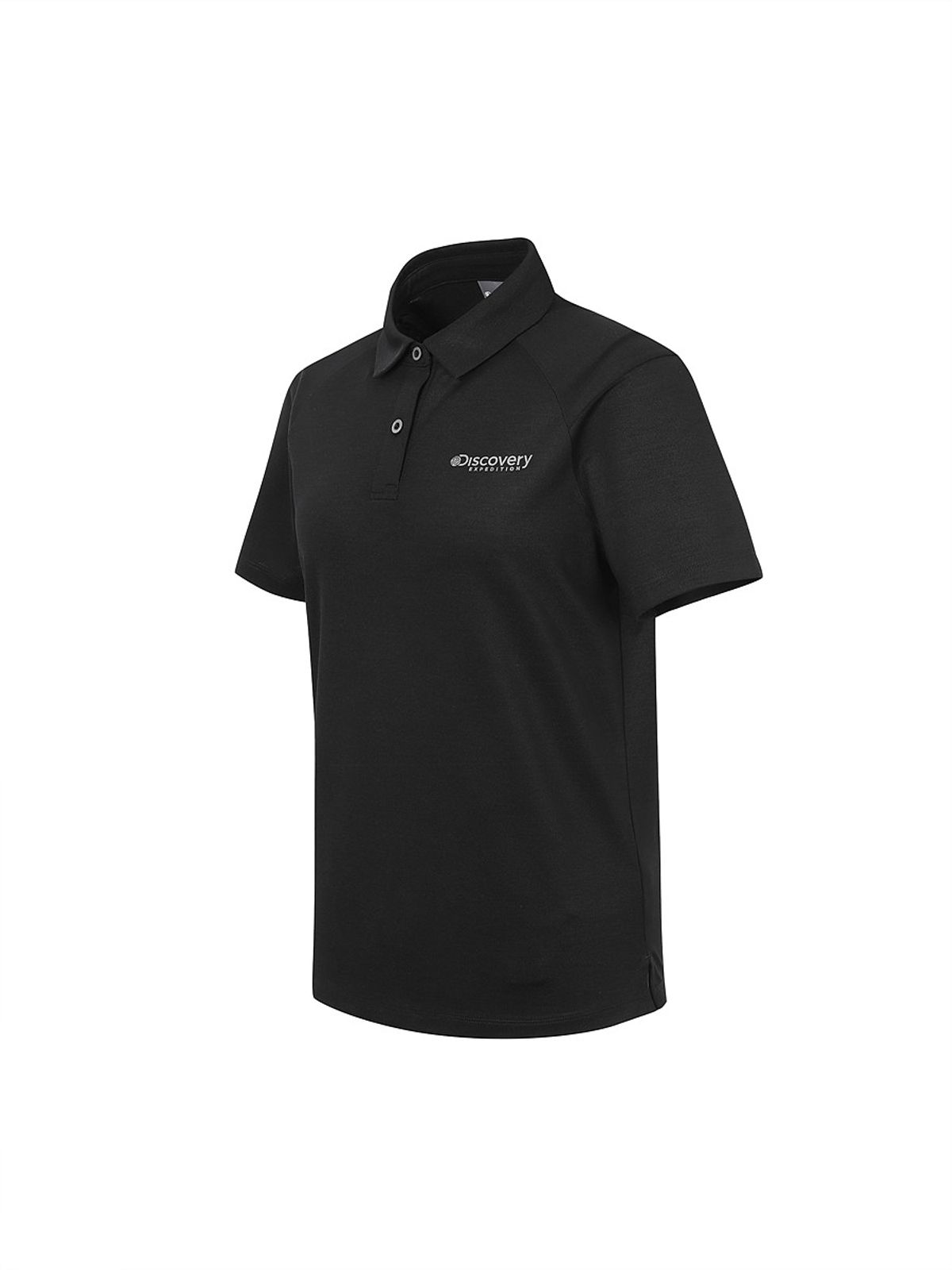 디스커버리 익스페디션(DISCOVERY EXPEDITION) 여성 라글란 UV차단 카라티 (BLACK)