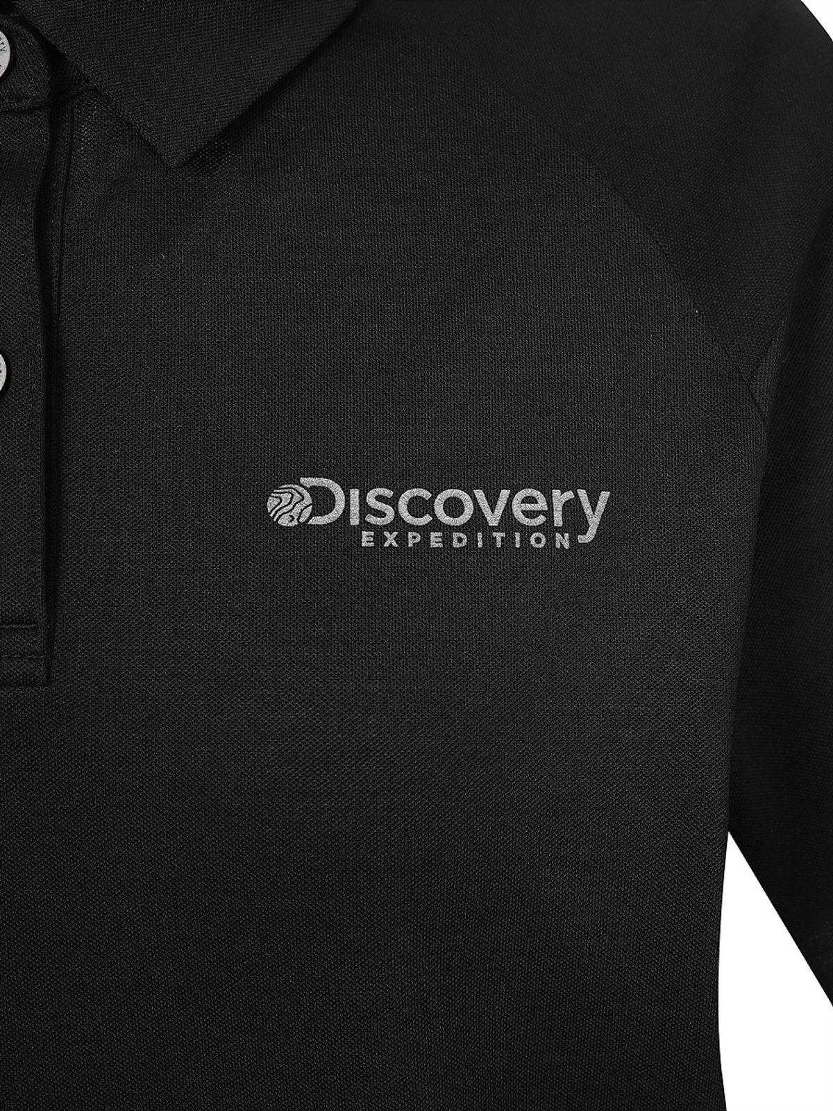 디스커버리 익스페디션(DISCOVERY EXPEDITION) 여성 라글란 UV차단 카라티 (BLACK)