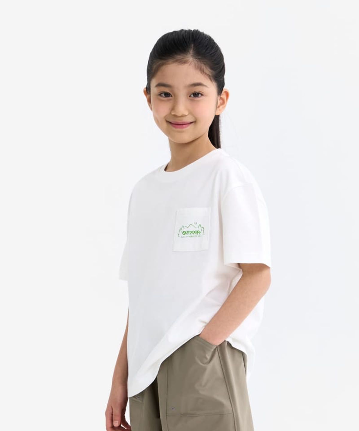 아웃도어 프로덕츠 키즈(OUTDOOR PRODUCTS KIDS) 포켓 반팔티 (아이보리) OD252ISS11_IVY