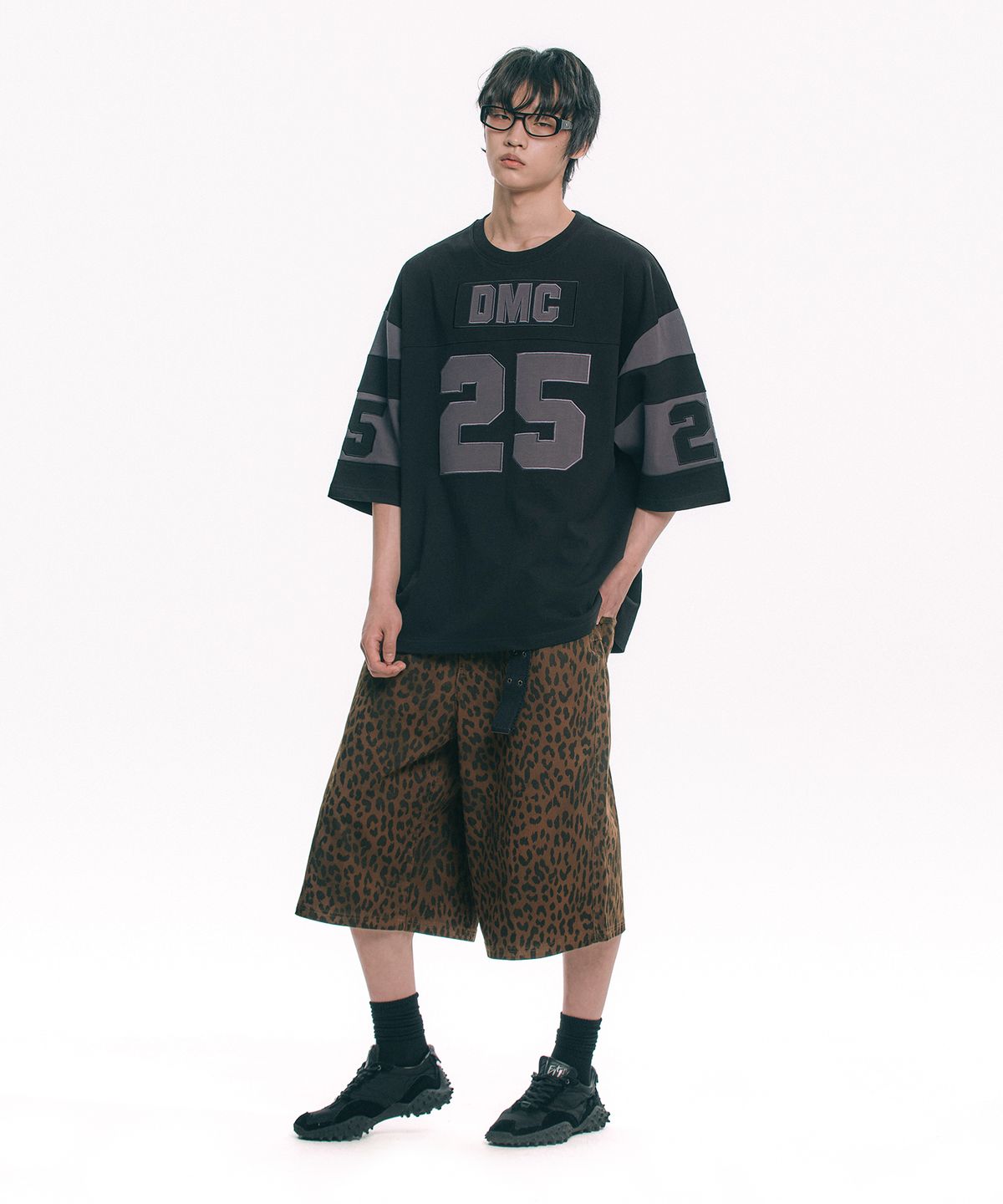 엠오오(MOO) 컬러블록 럭비 반팔티 - 블랙