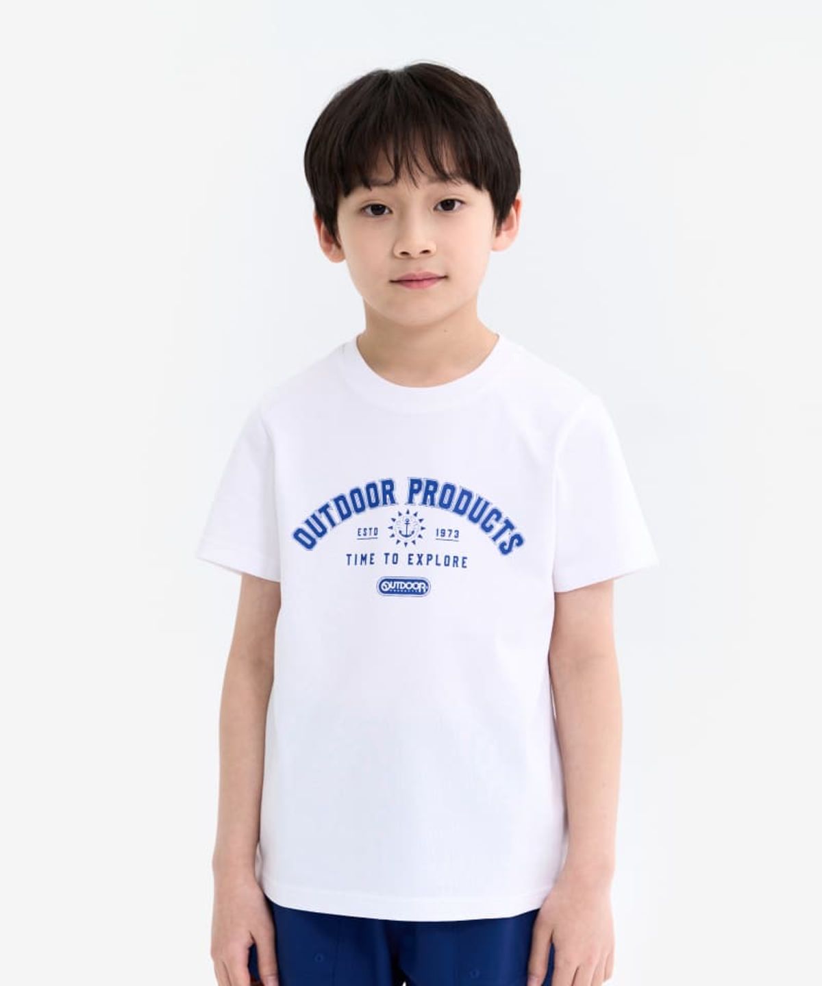 아웃도어 프로덕츠 키즈(OUTDOOR PRODUCTS KIDS) 아웃도어 레터링 반팔티 (화이트) OD252ISS93_WHT