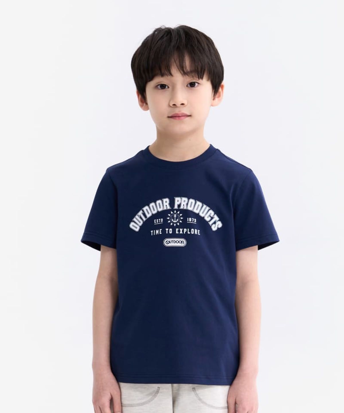 아웃도어 프로덕츠 키즈(OUTDOOR PRODUCTS KIDS) 아웃도어 레터링 반팔티 (네이비) OD252ISS93_NVY