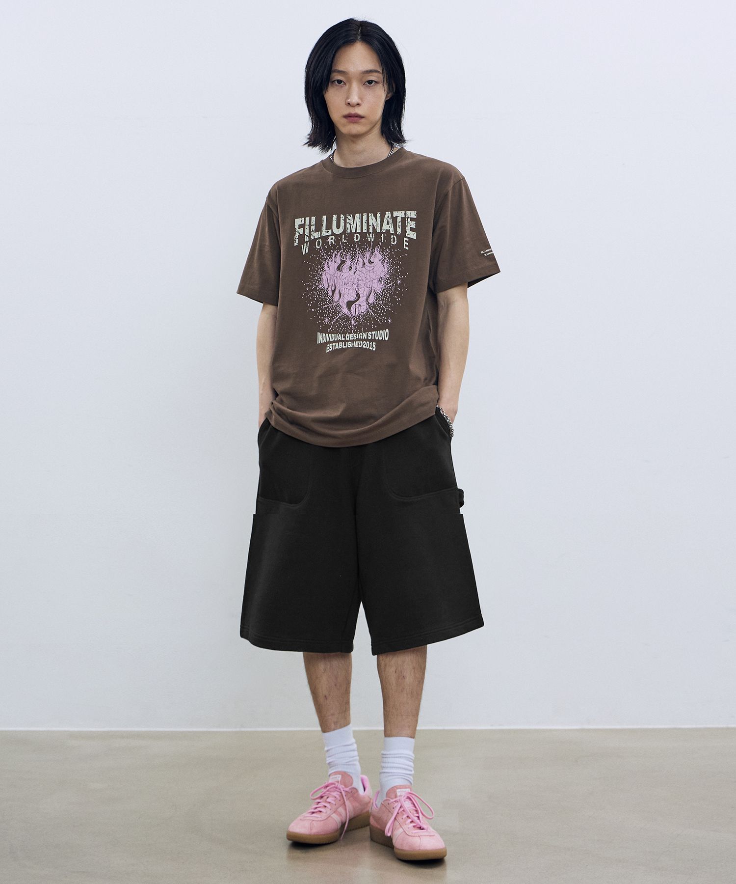 Tシャツ・カットソー [FILLUMINATE] Burning Heart T-shirt MUSINSA | FILLUMINATE Burning Heart T-Shirt-Black