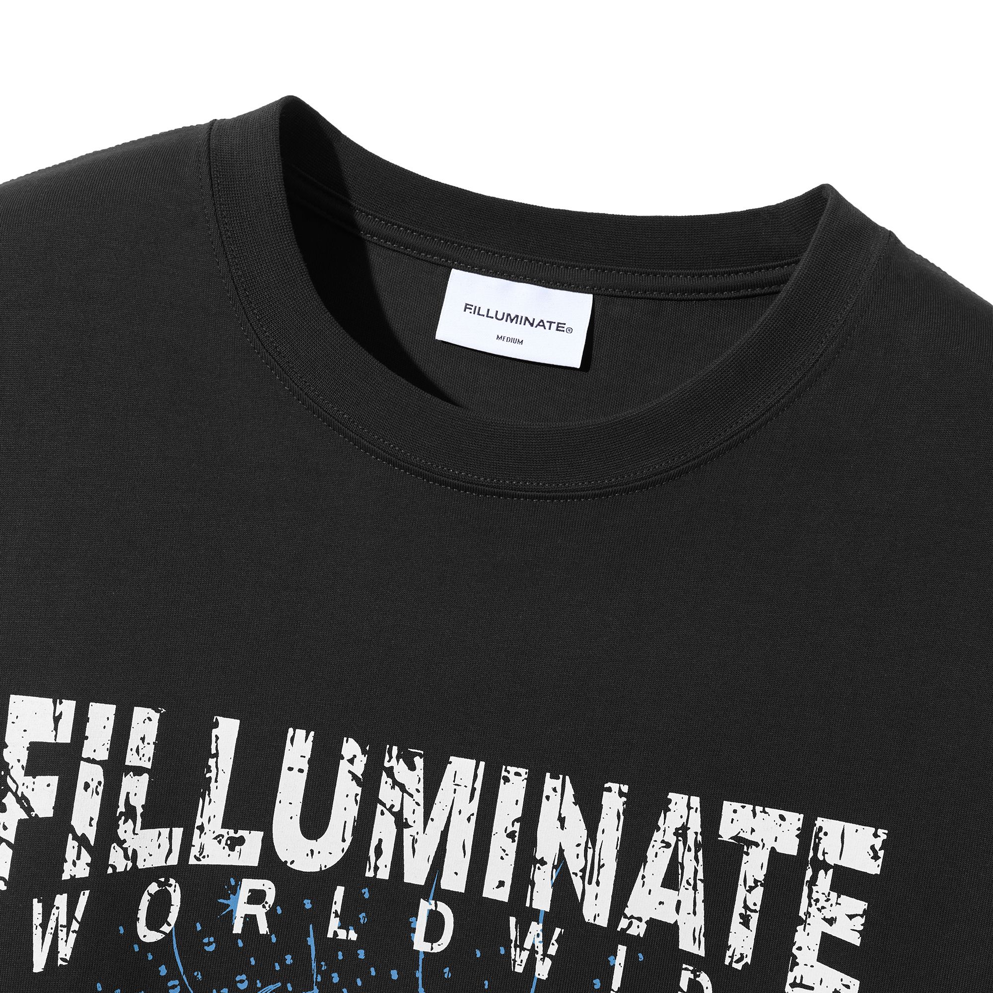 MUSINSA | FILLUMINATE Burning Heart T-Shirt-Black