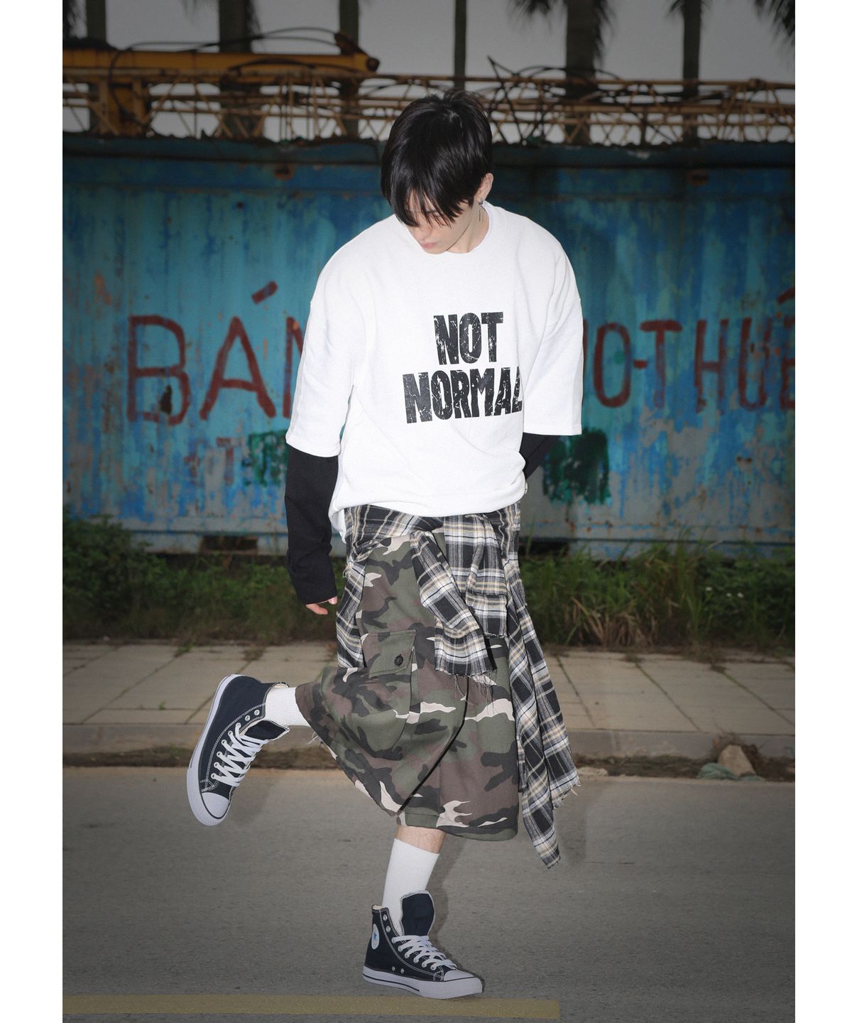 락사이코(ROCKPSYCHO) 카모 버뮤다쇼츠
