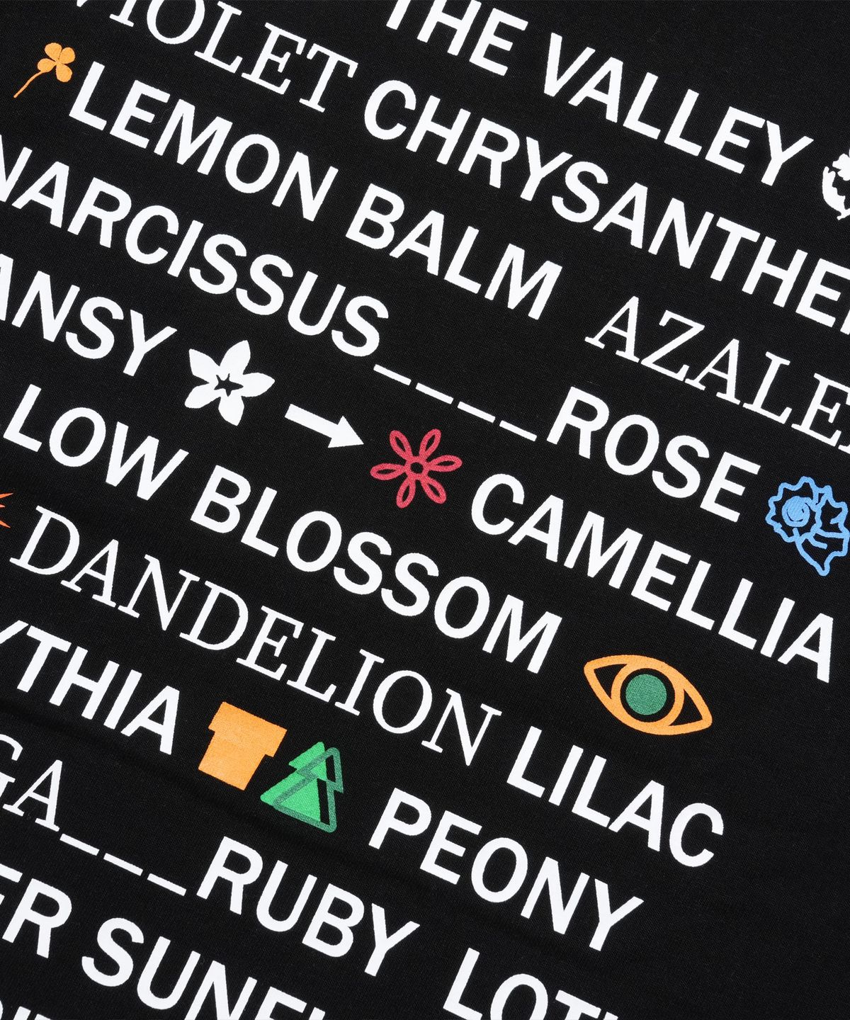 도프셉(DOFFSEPT) Blooming T-shirts in Black