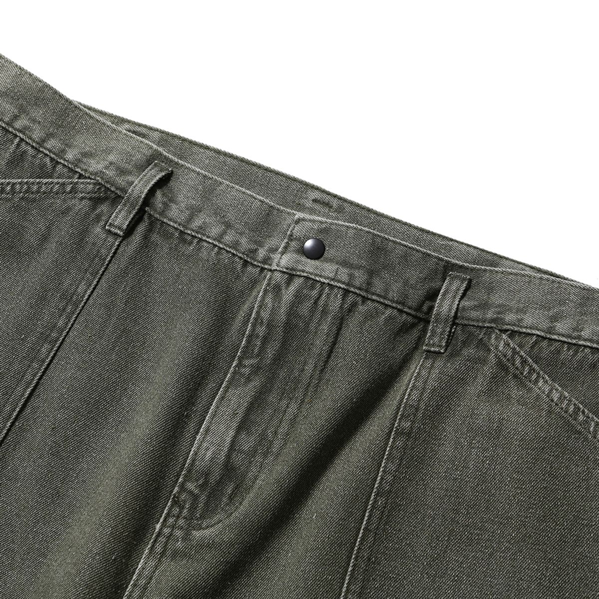 모이프(MOIF) [SS25] WIDE M35 SHORTS / OLIVE DENIM