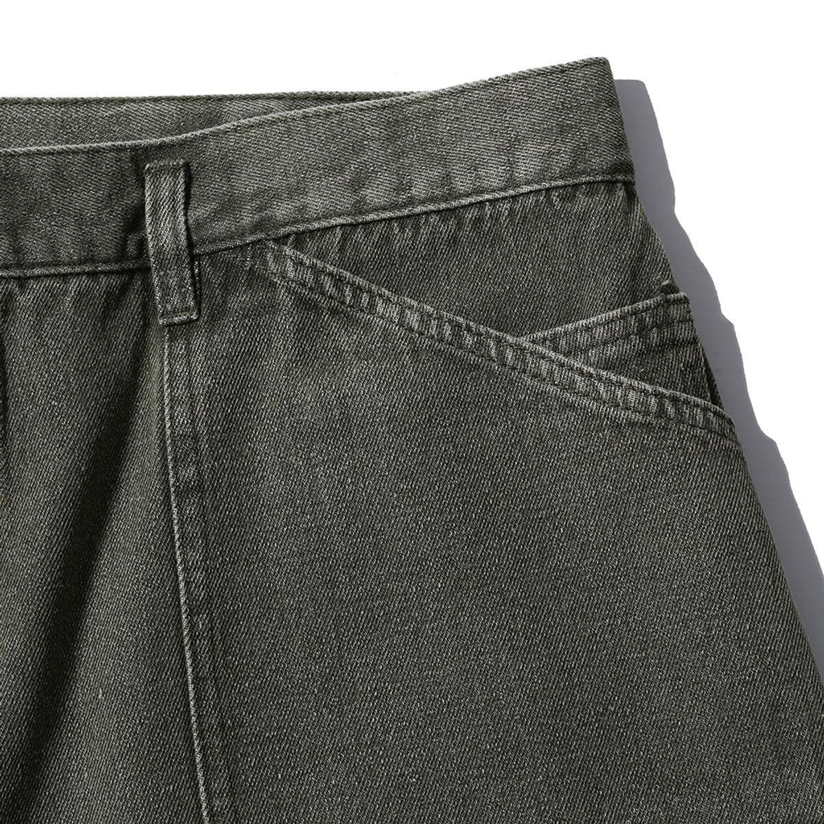 모이프(MOIF) [SS25] WIDE M35 SHORTS / OLIVE DENIM