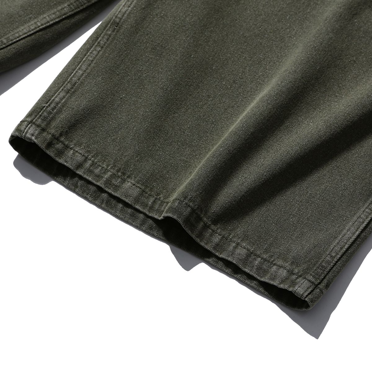 모이프(MOIF) [SS25] WIDE M35 SHORTS / OLIVE DENIM