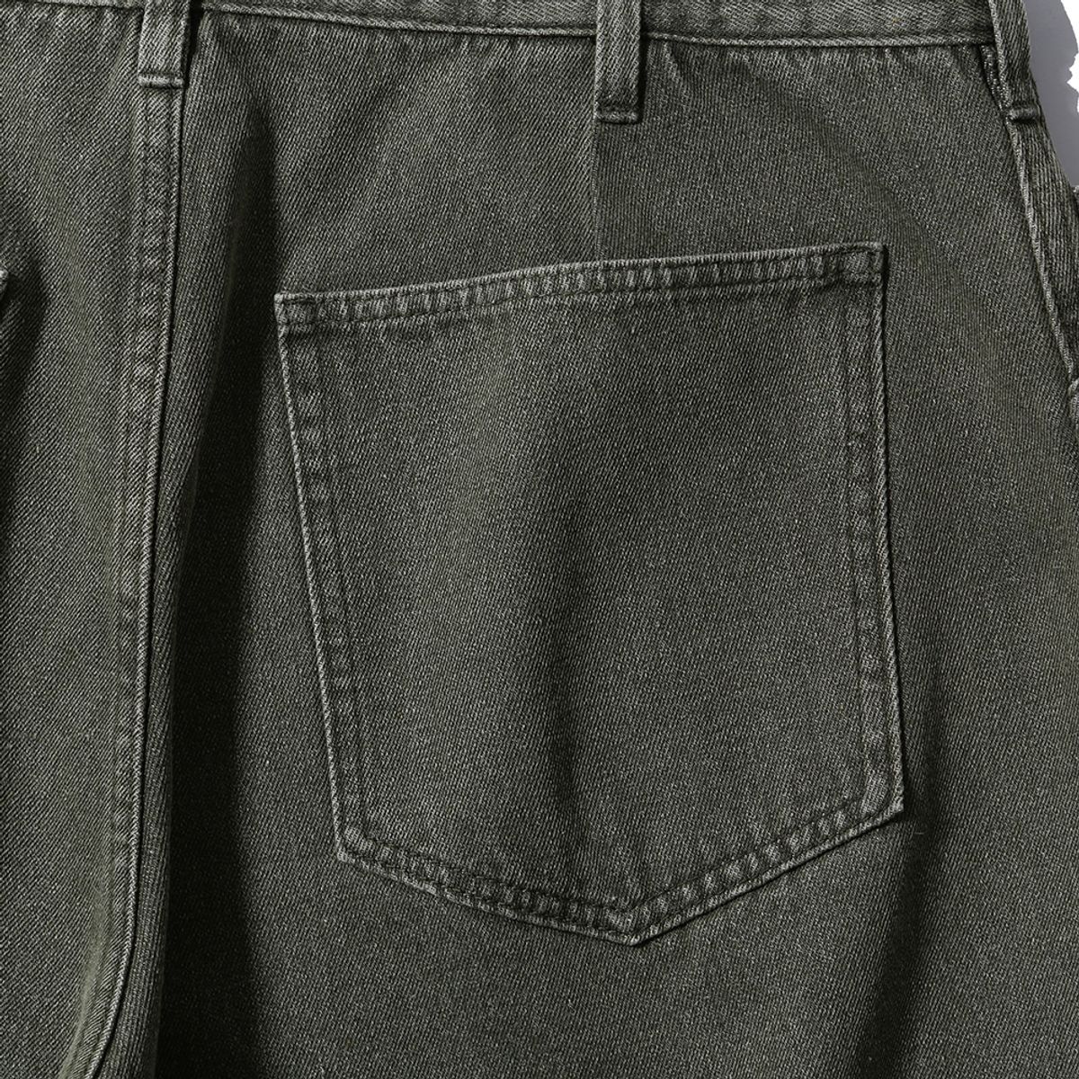 모이프(MOIF) [SS25] WIDE M35 SHORTS / OLIVE DENIM