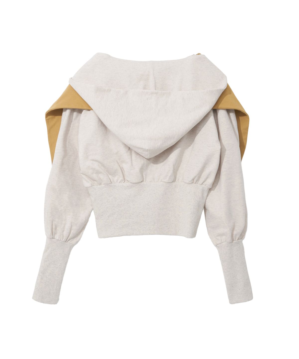 경(GYEONG) Tie Hooded Top_Oatmeal & Mustard
