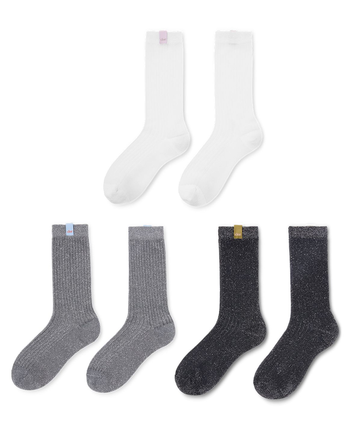 클로르(CLOR) GLITTER SOCKS - 3 colors