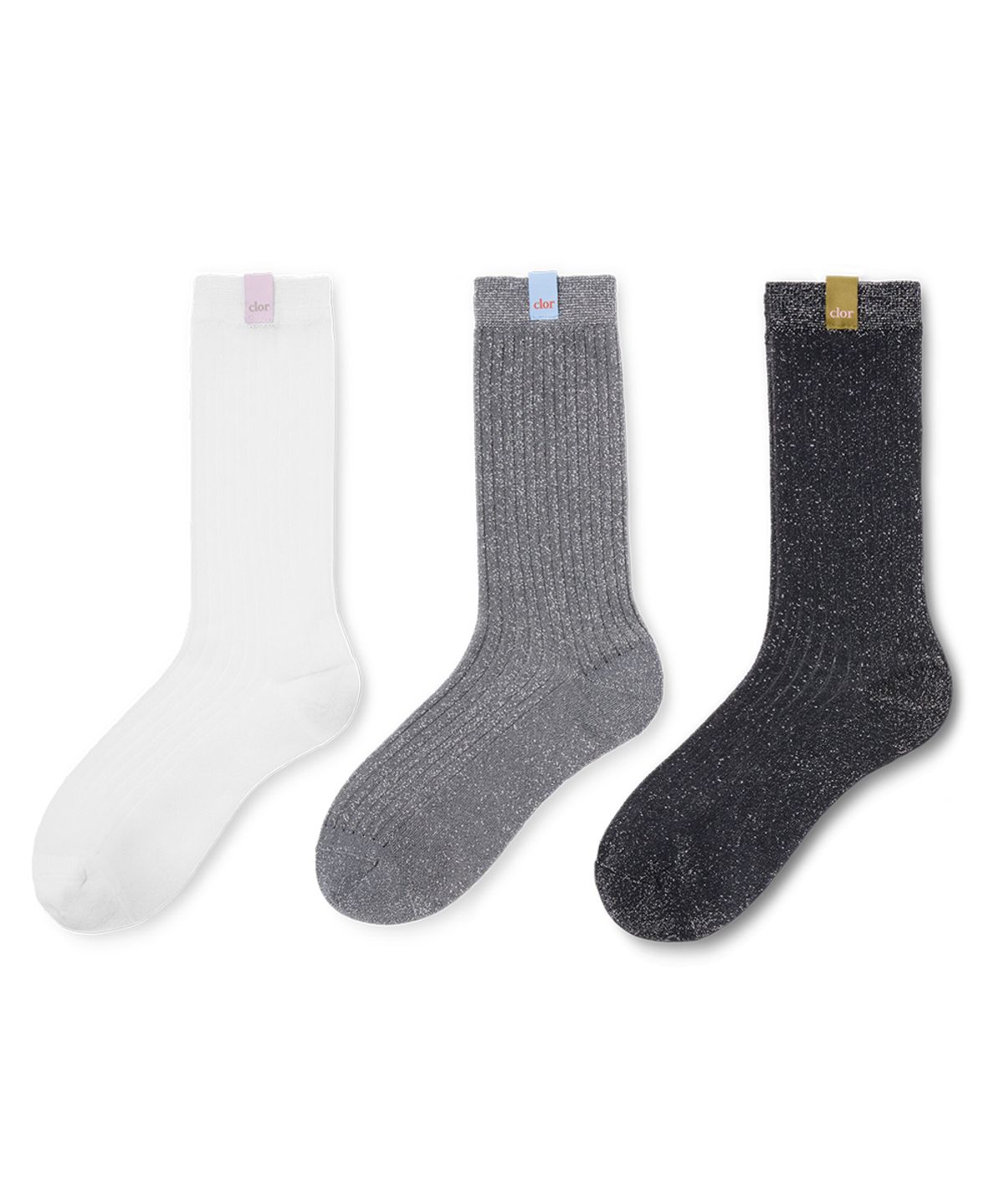 클로르(CLOR) GLITTER SOCKS - 3 colors