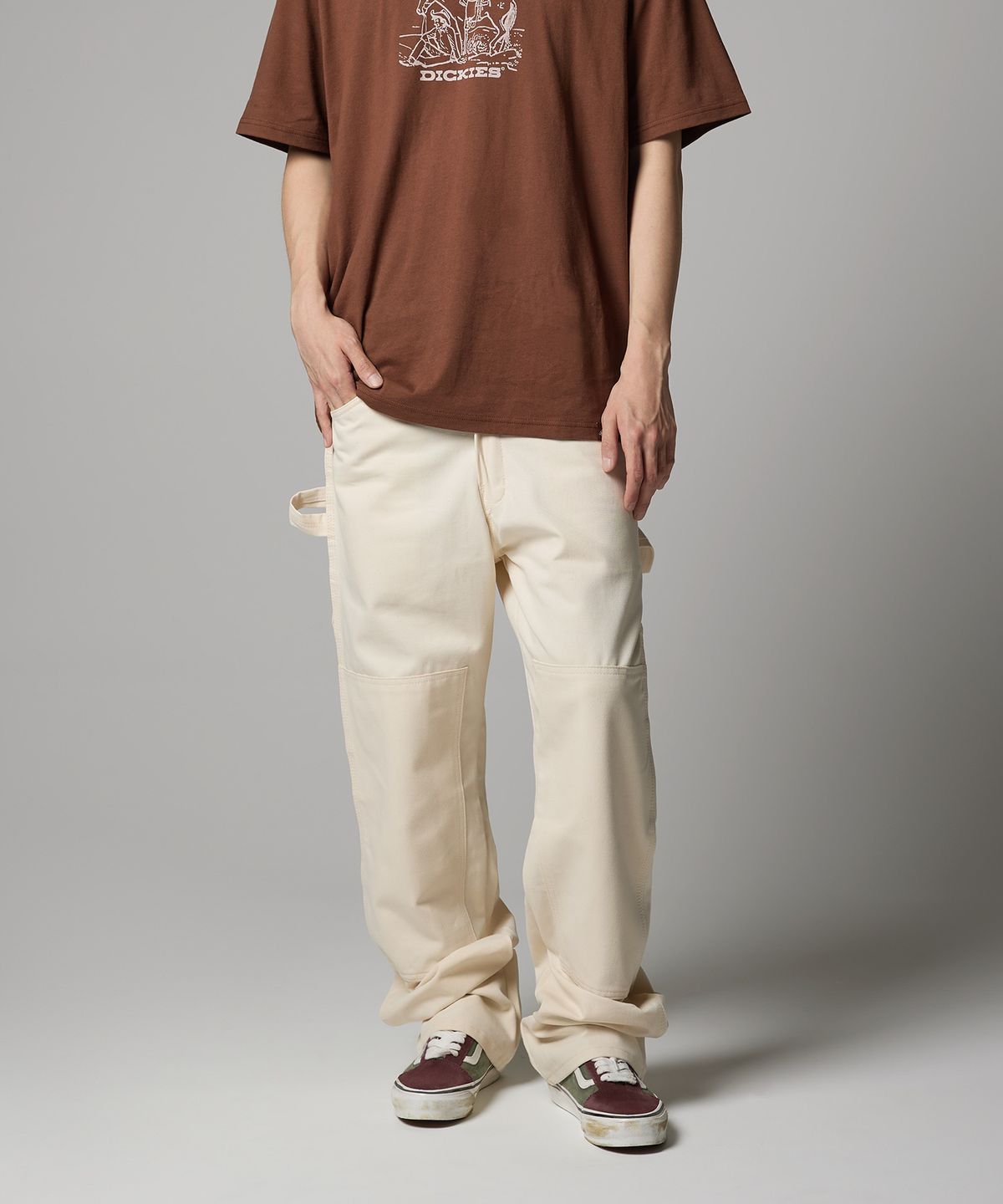 디키즈(DICKIES) 더블니 페인터 팬츠 Natural