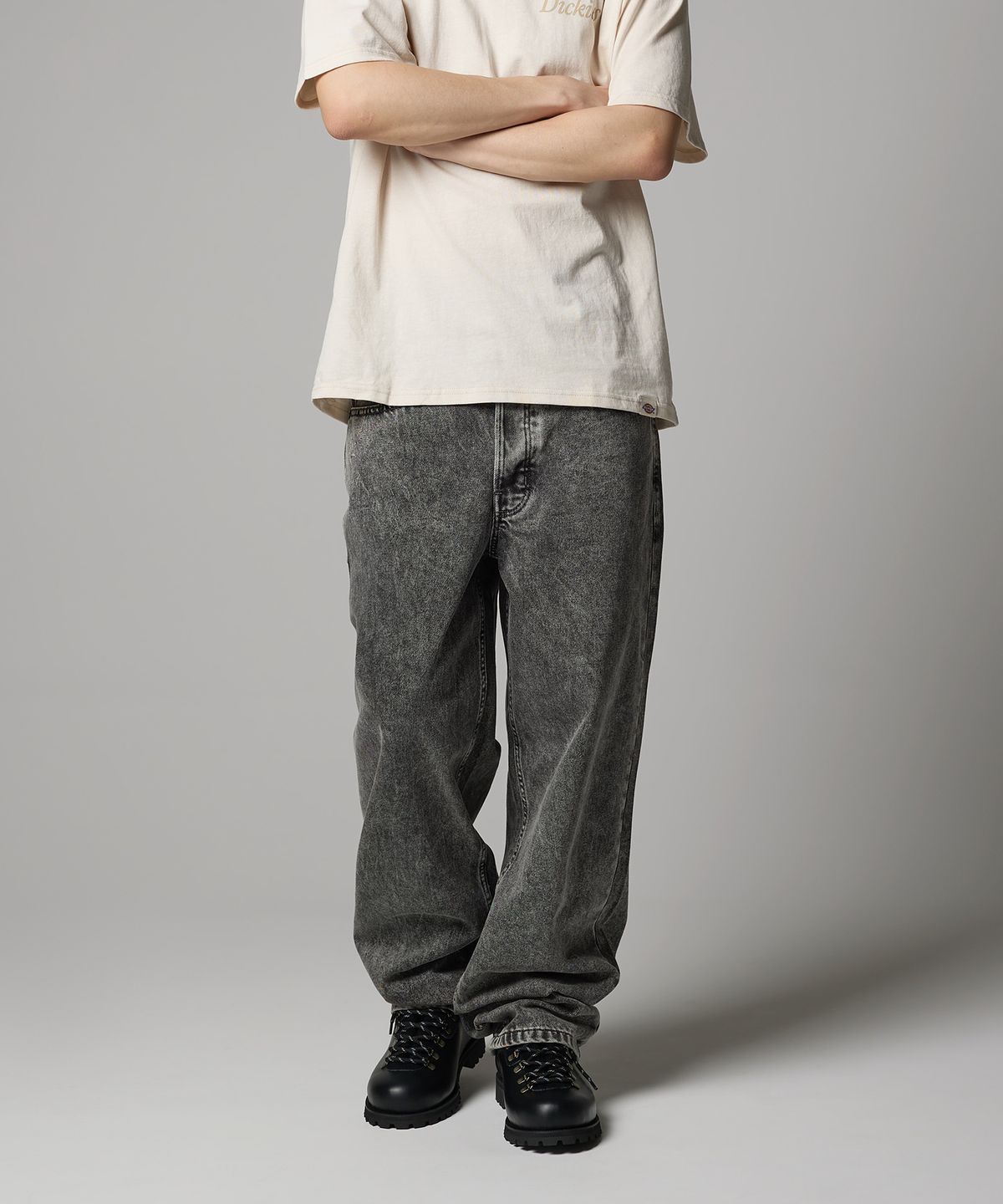 디키즈(DICKIES) 토마스빌 루즈핏 데님팬츠 Light Gray