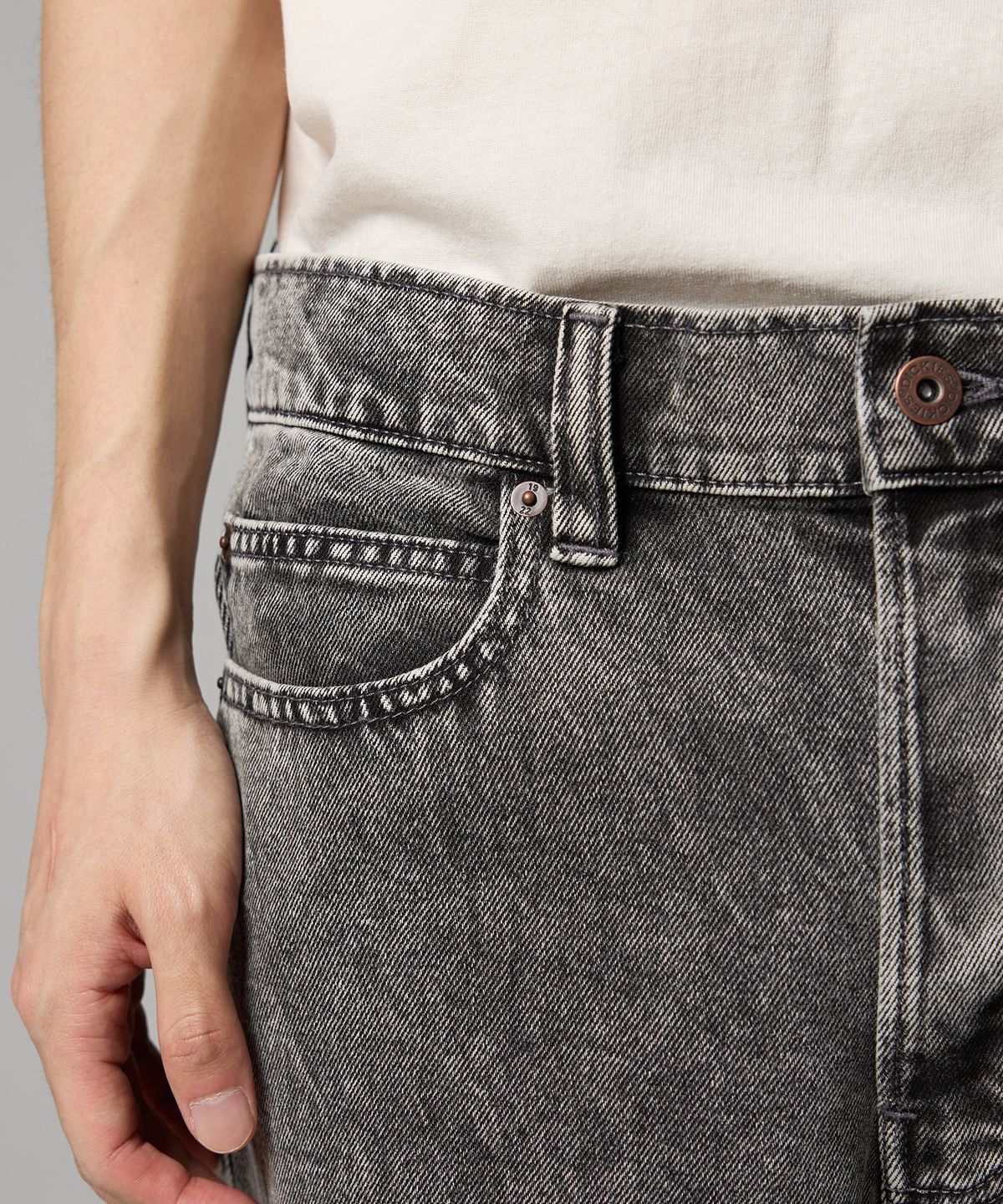 디키즈(DICKIES) 토마스빌 루즈핏 데님팬츠 Light Gray