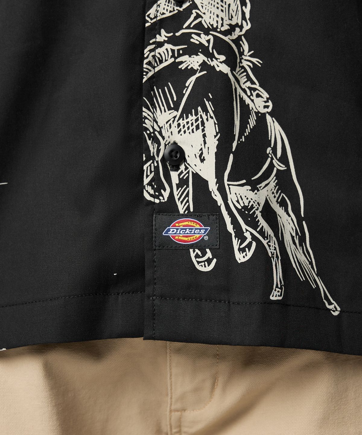 디키즈(DICKIES) 새비지 워크 셔츠 Black