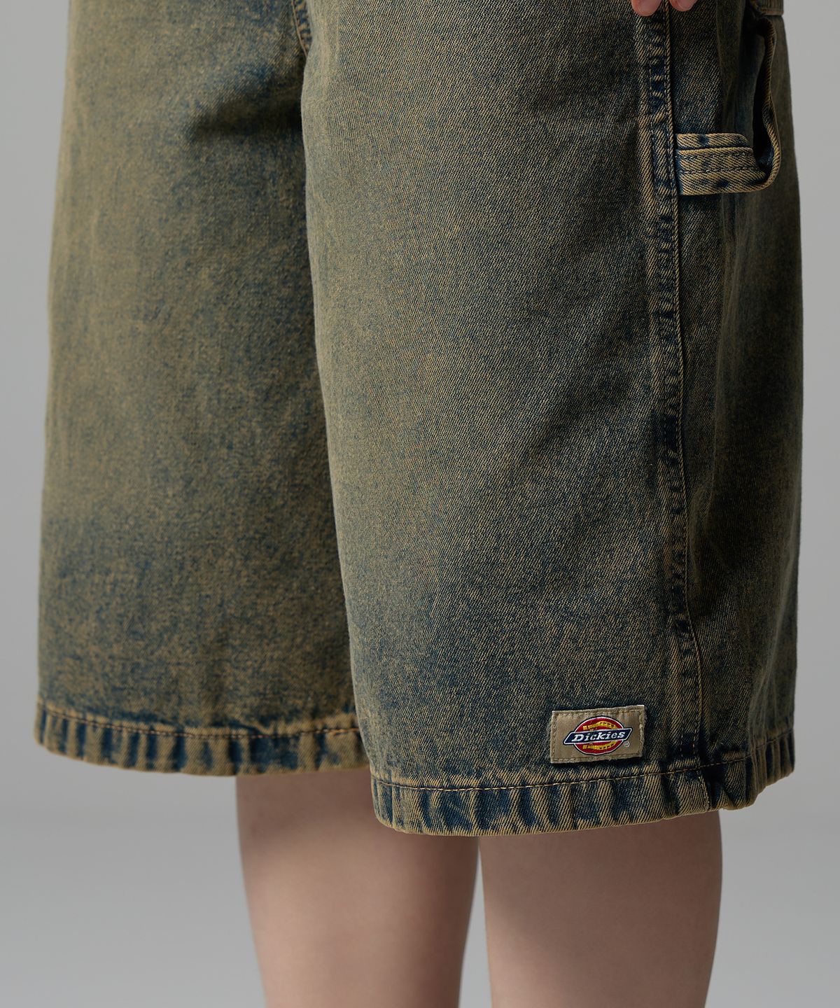 디키즈(DICKIES) 우먼스 카펜터 데님 쇼츠 Yellow