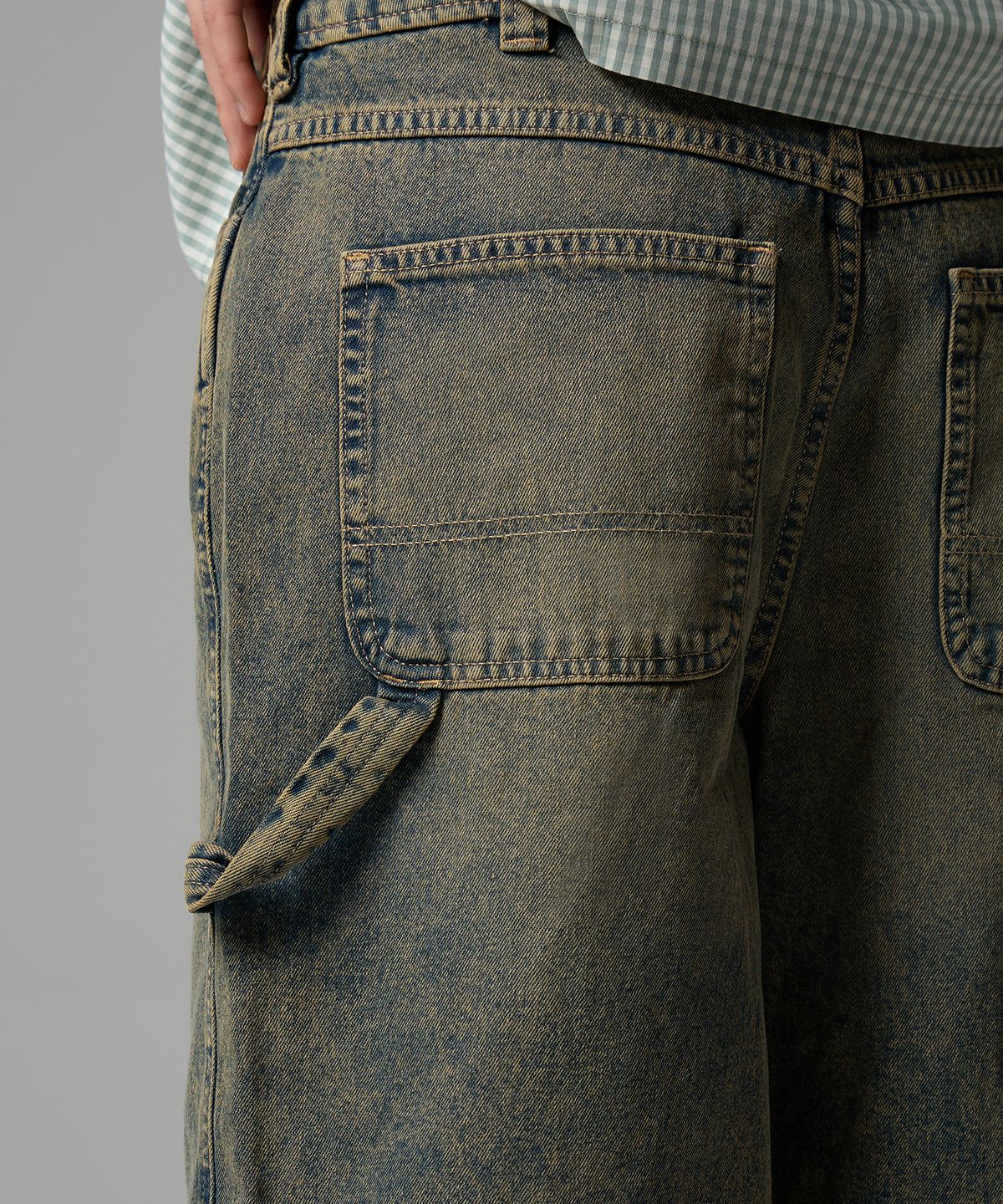디키즈(DICKIES) 우먼스 카펜터 데님 쇼츠 Yellow