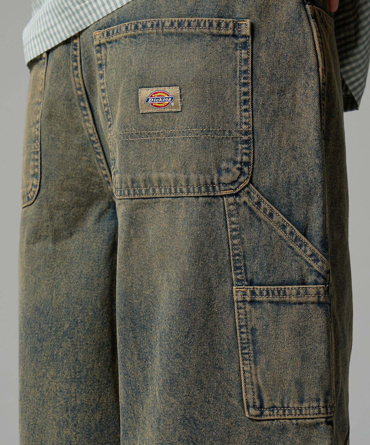 디키즈(DICKIES) 우먼스 카펜터 데님 쇼츠 Yellow