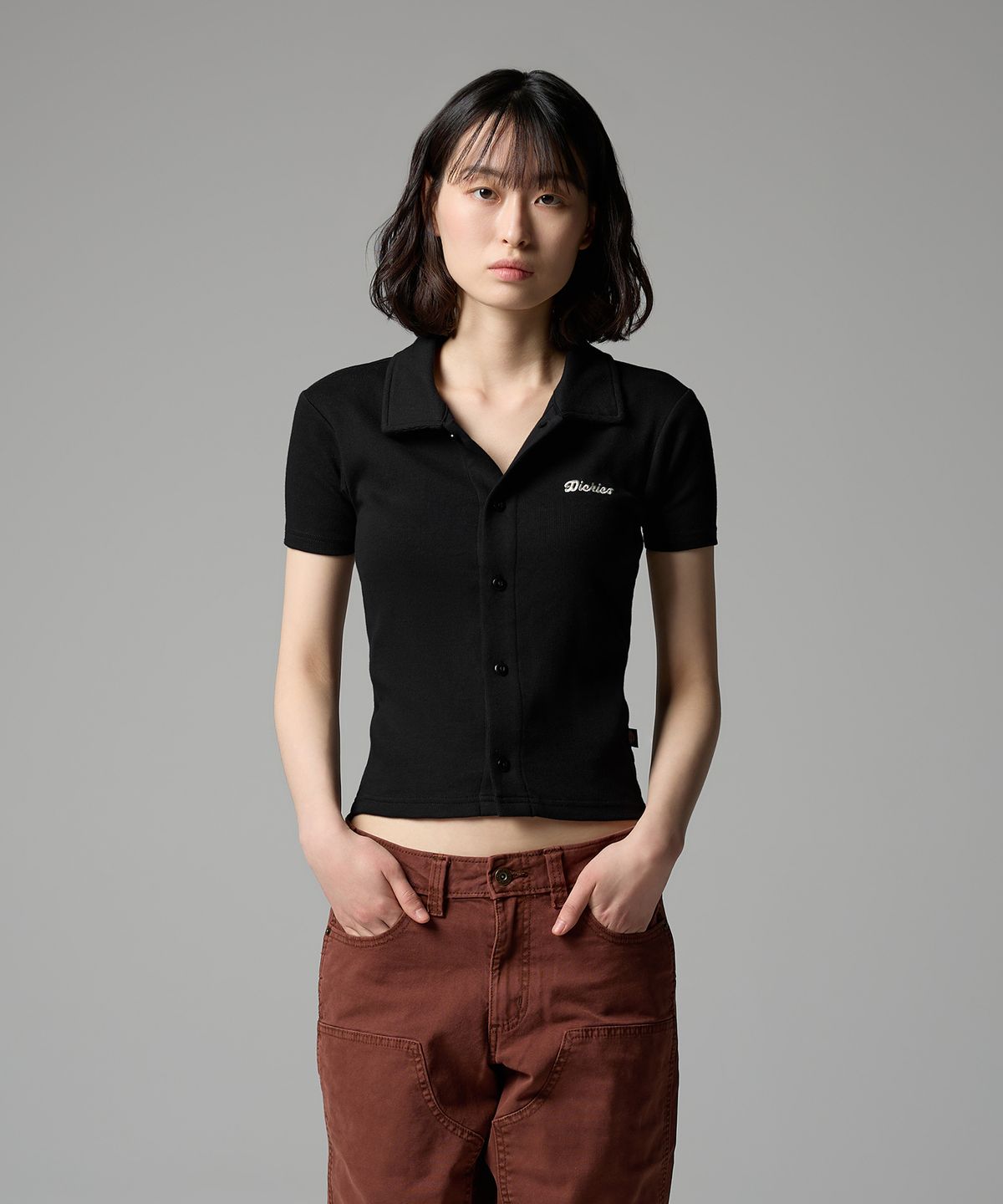 디키즈(DICKIES) 우먼스 탤러해시 폴로 셔츠 Black