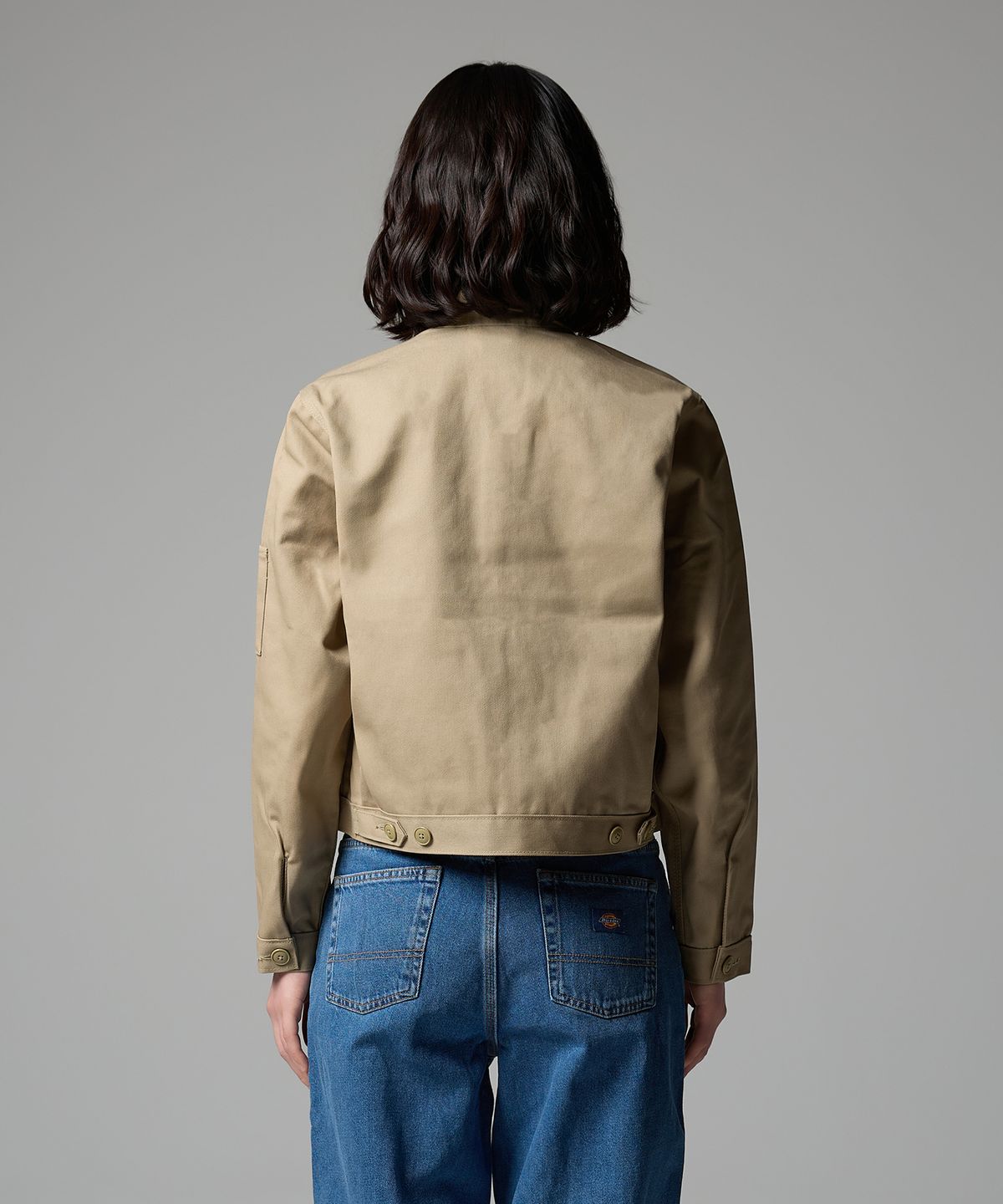 디키즈(DICKIES) 우먼스 아이젠하워 크롭 재킷 Khaki