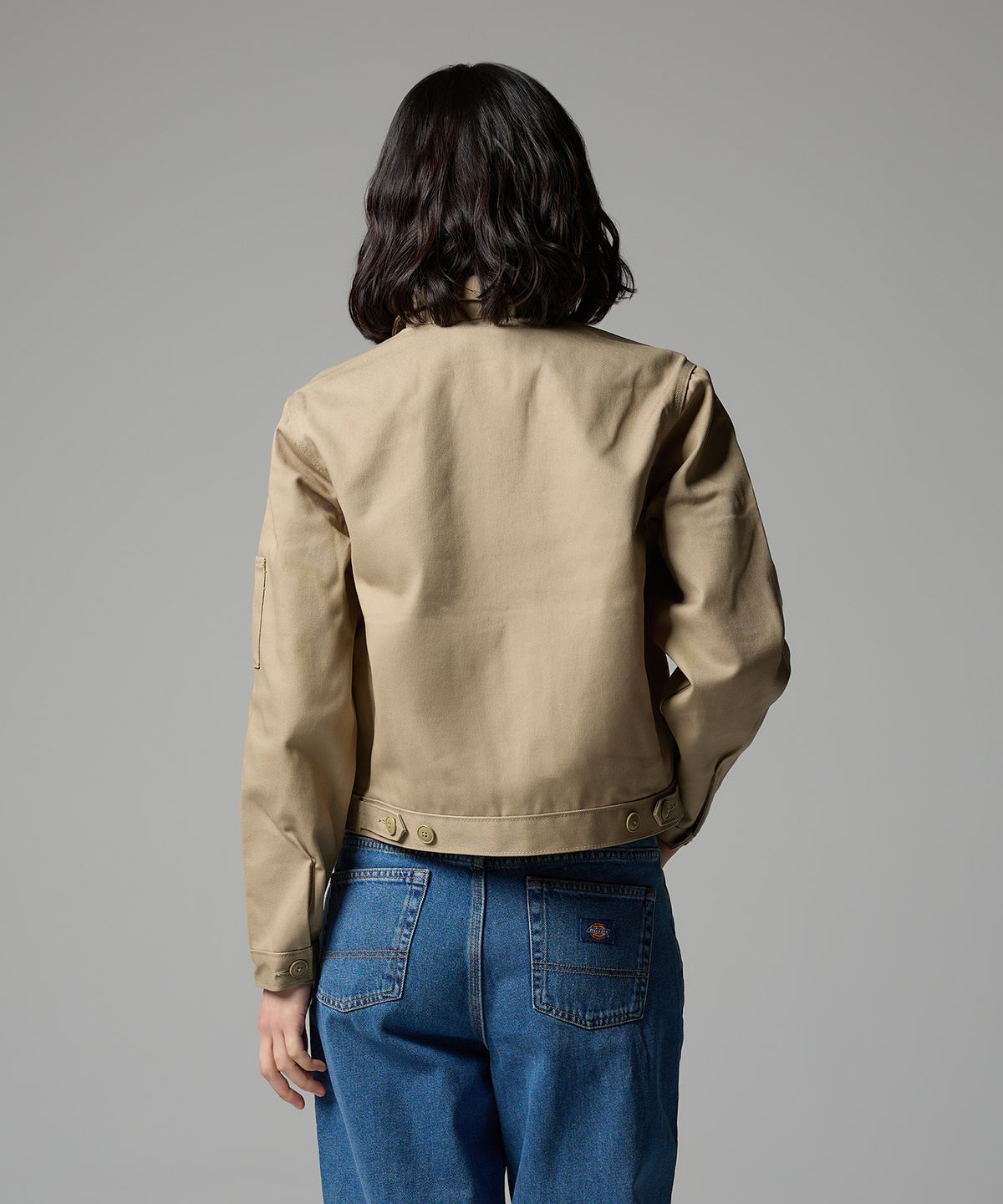 디키즈(DICKIES) 우먼스 아이젠하워 크롭 재킷 Khaki