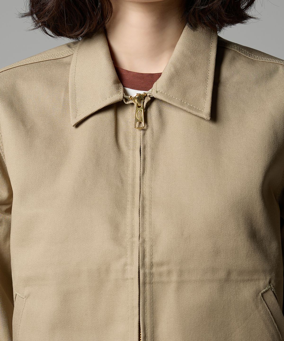 디키즈(DICKIES) 우먼스 아이젠하워 크롭 재킷 Khaki