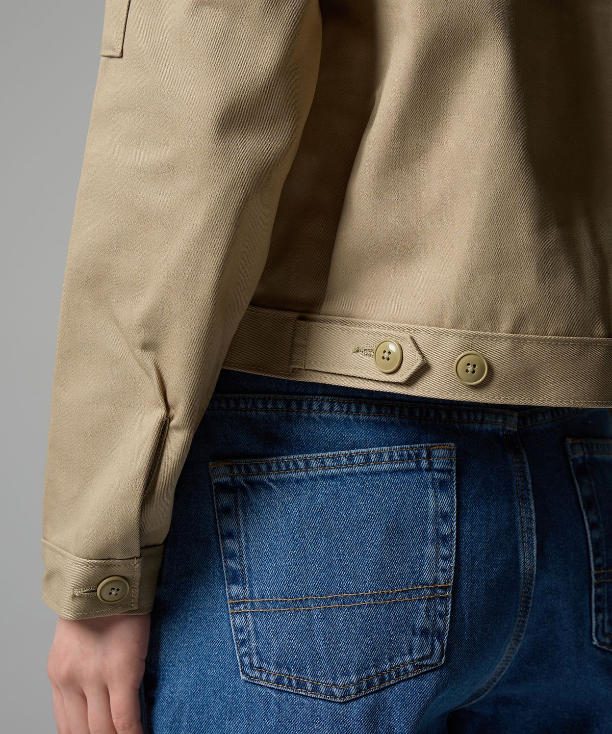 디키즈(DICKIES) 우먼스 아이젠하워 크롭 재킷 Khaki
