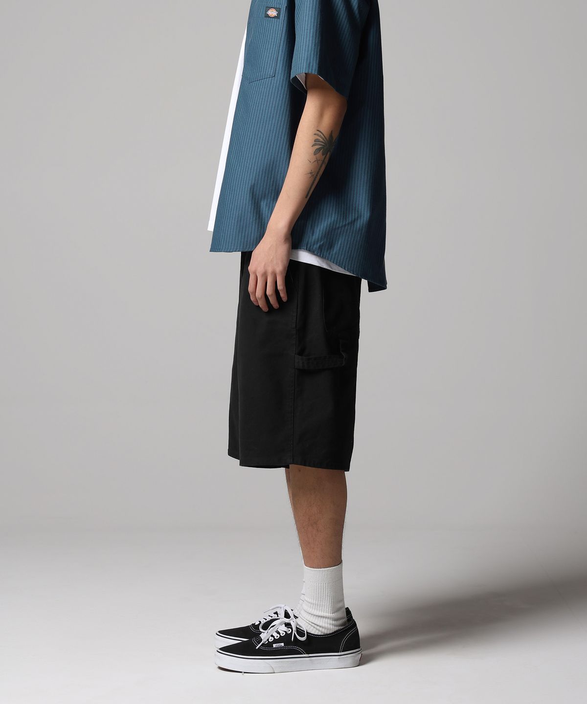 디키즈(DICKIES) 캔버스 카펜터 워크쇼츠 Black