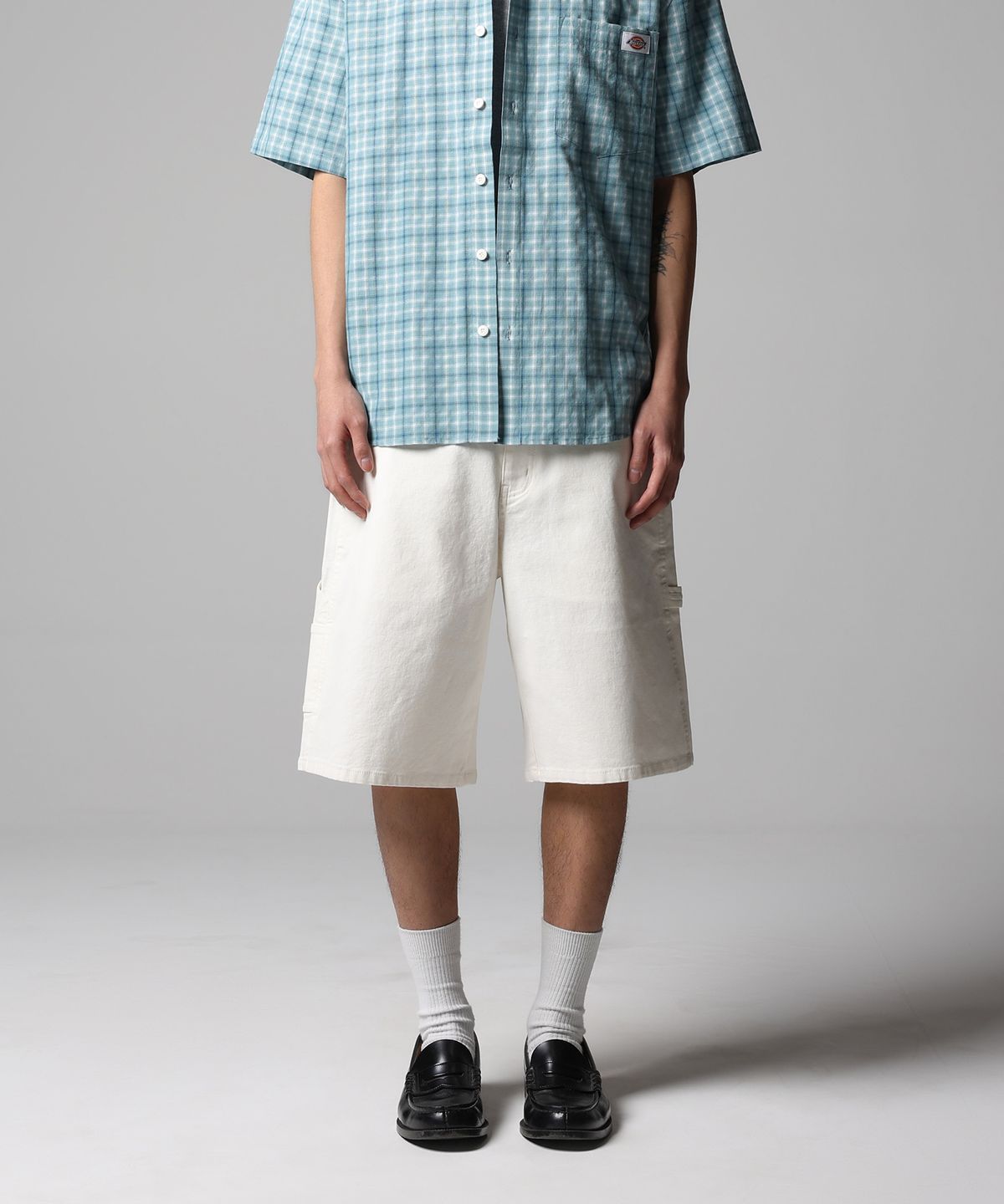 디키즈(DICKIES) 캔버스 카펜터 워크쇼츠 Egret