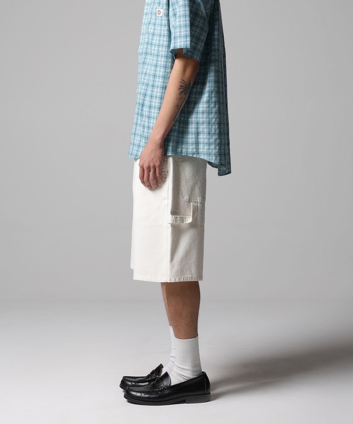 디키즈(DICKIES) 캔버스 카펜터 워크쇼츠 Egret