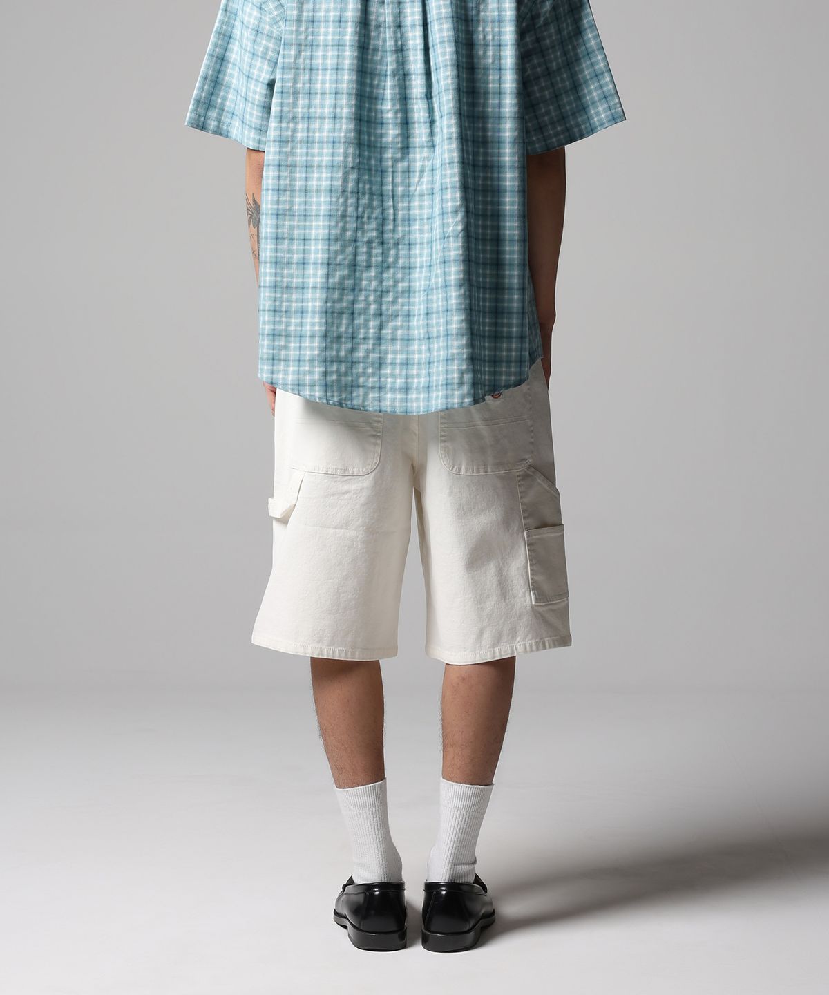 디키즈(DICKIES) 캔버스 카펜터 워크쇼츠 Egret