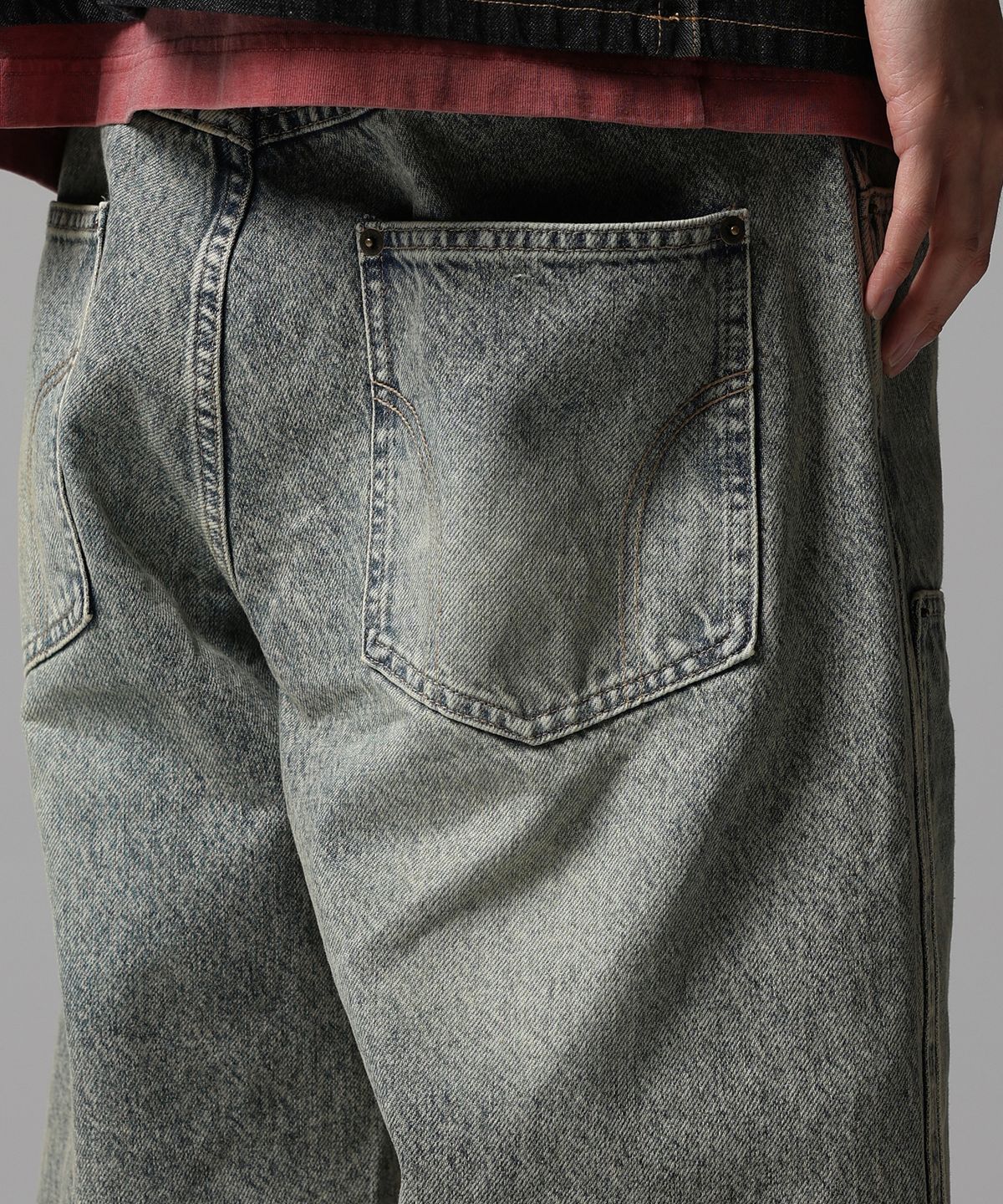 디키즈(DICKIES) 게리빌 더블니 데님 쇼츠 Tinted Denim